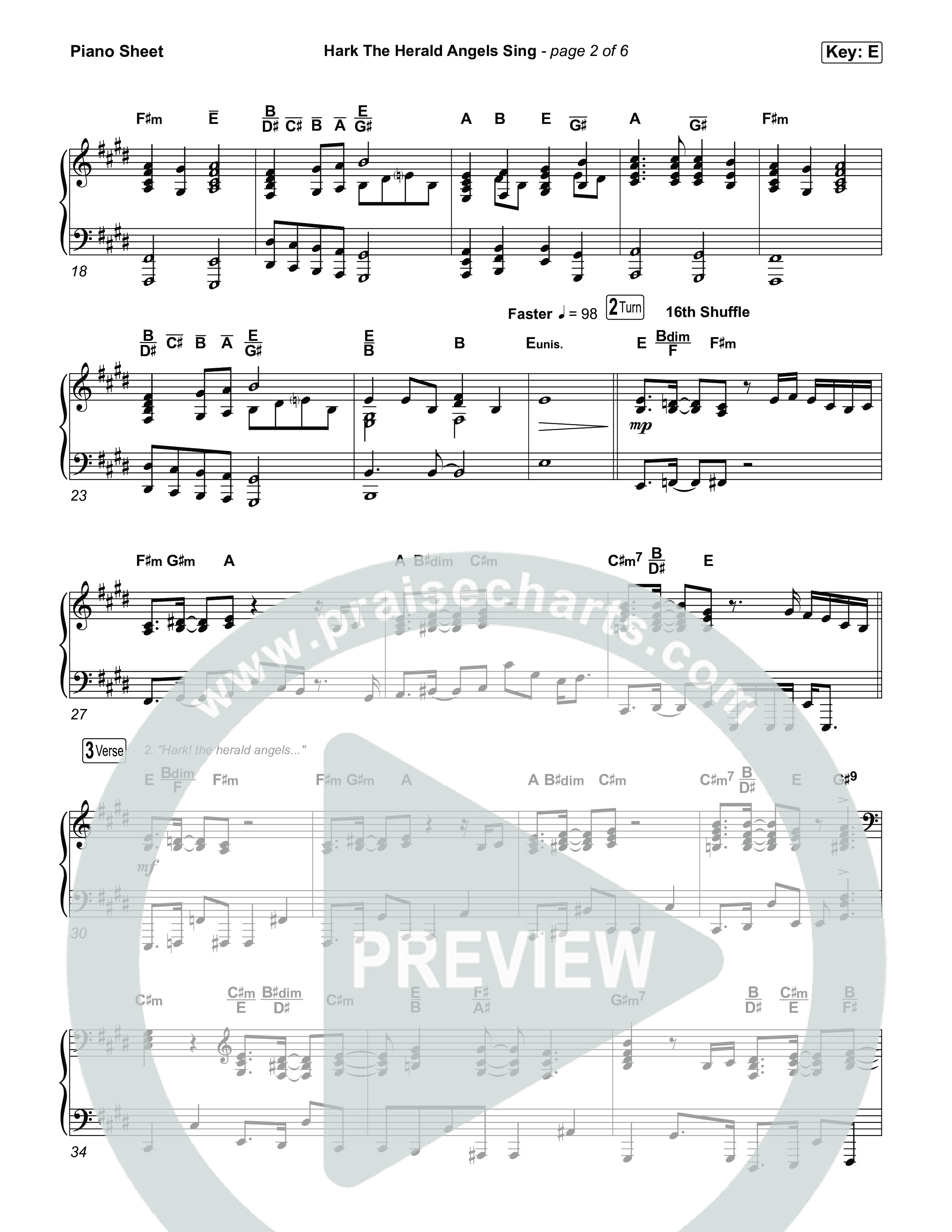 Hark The Herald Angels Sing Piano Sheet (Natalie Grant)