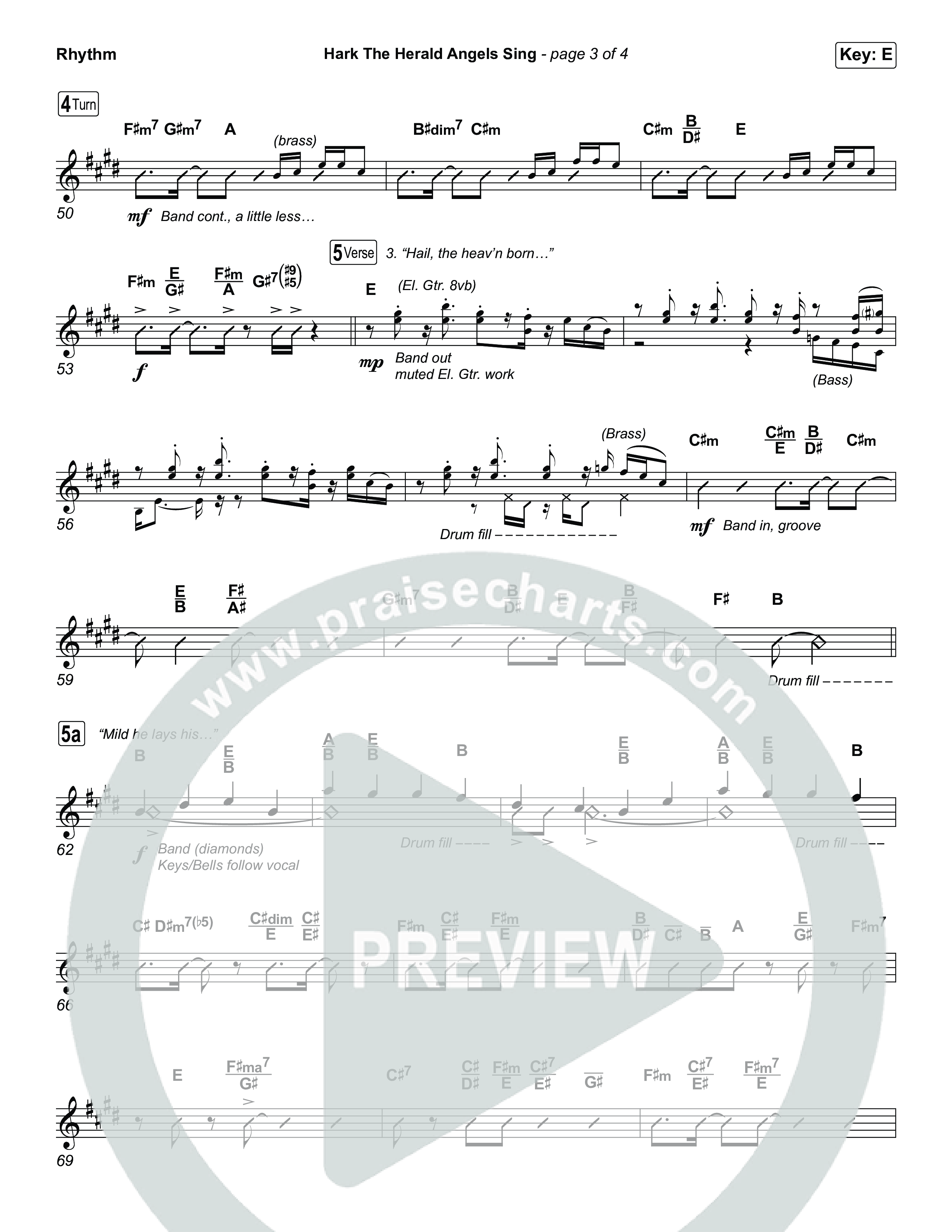 Hark The Herald Angels Sing Rhythm Chart (Natalie Grant)