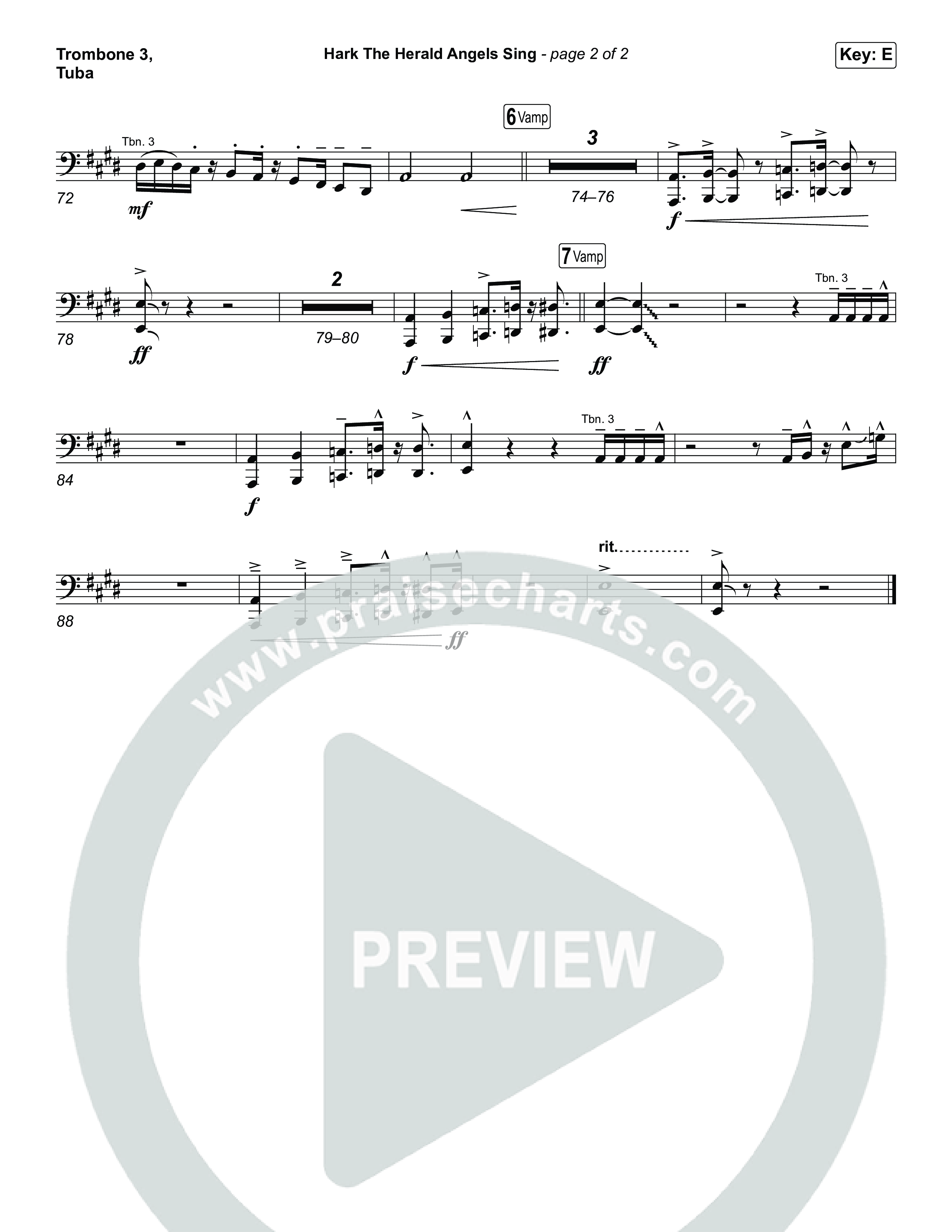 Hark The Herald Angels Sing Trombone 3/Tuba (Natalie Grant)