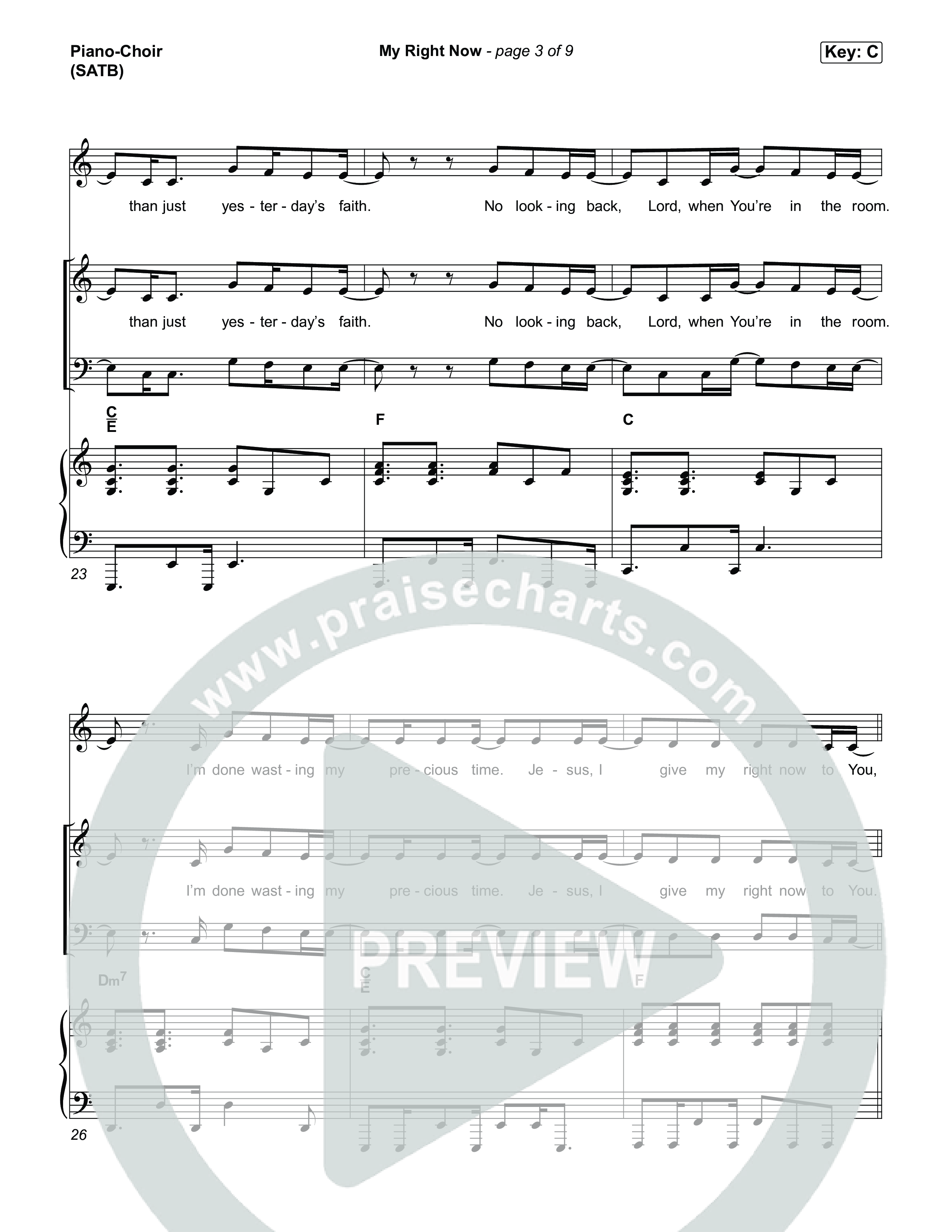 My Right Now Piano/Vocal (SATB) (Stephen McWhirter)