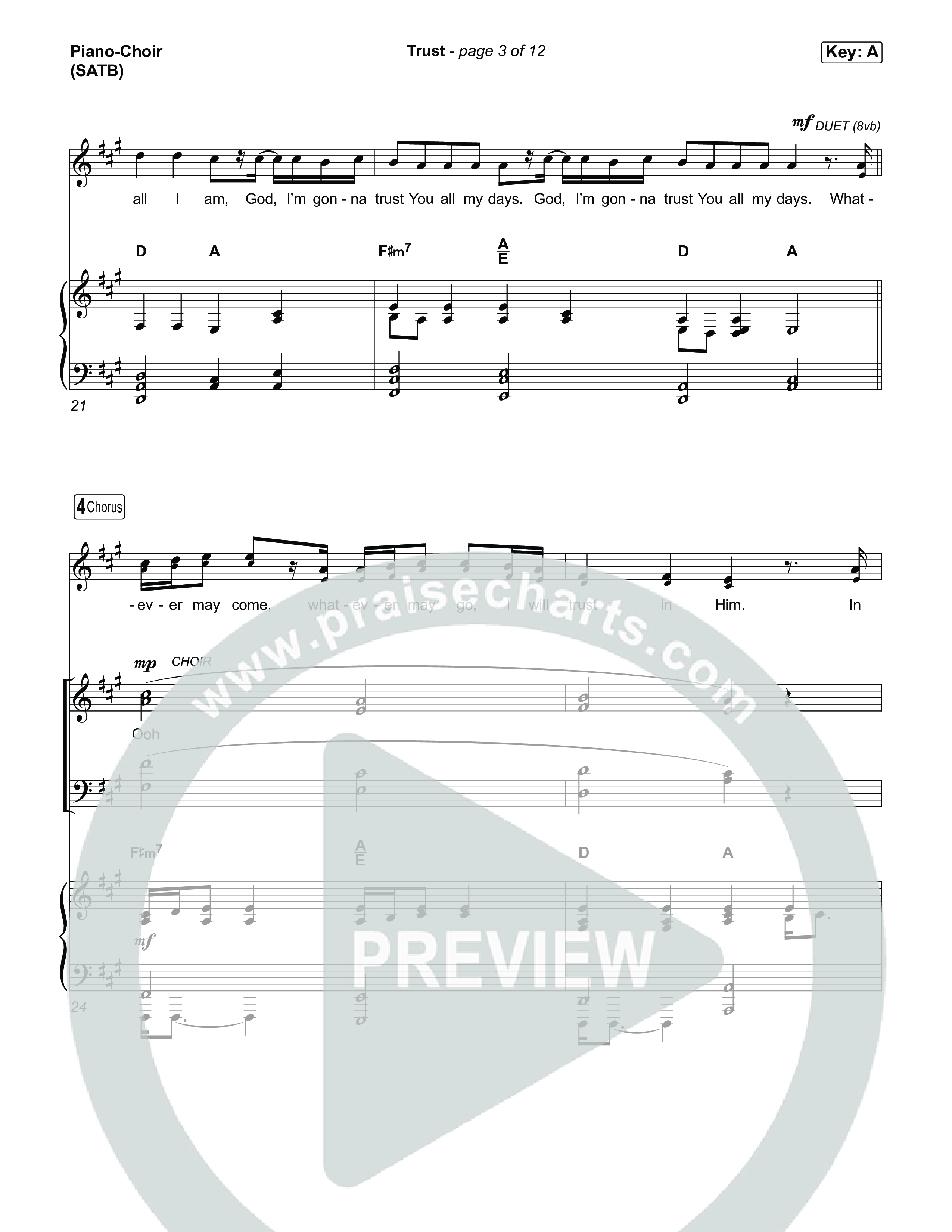 Trust Piano/Vocal Pack (Pat Barrett)