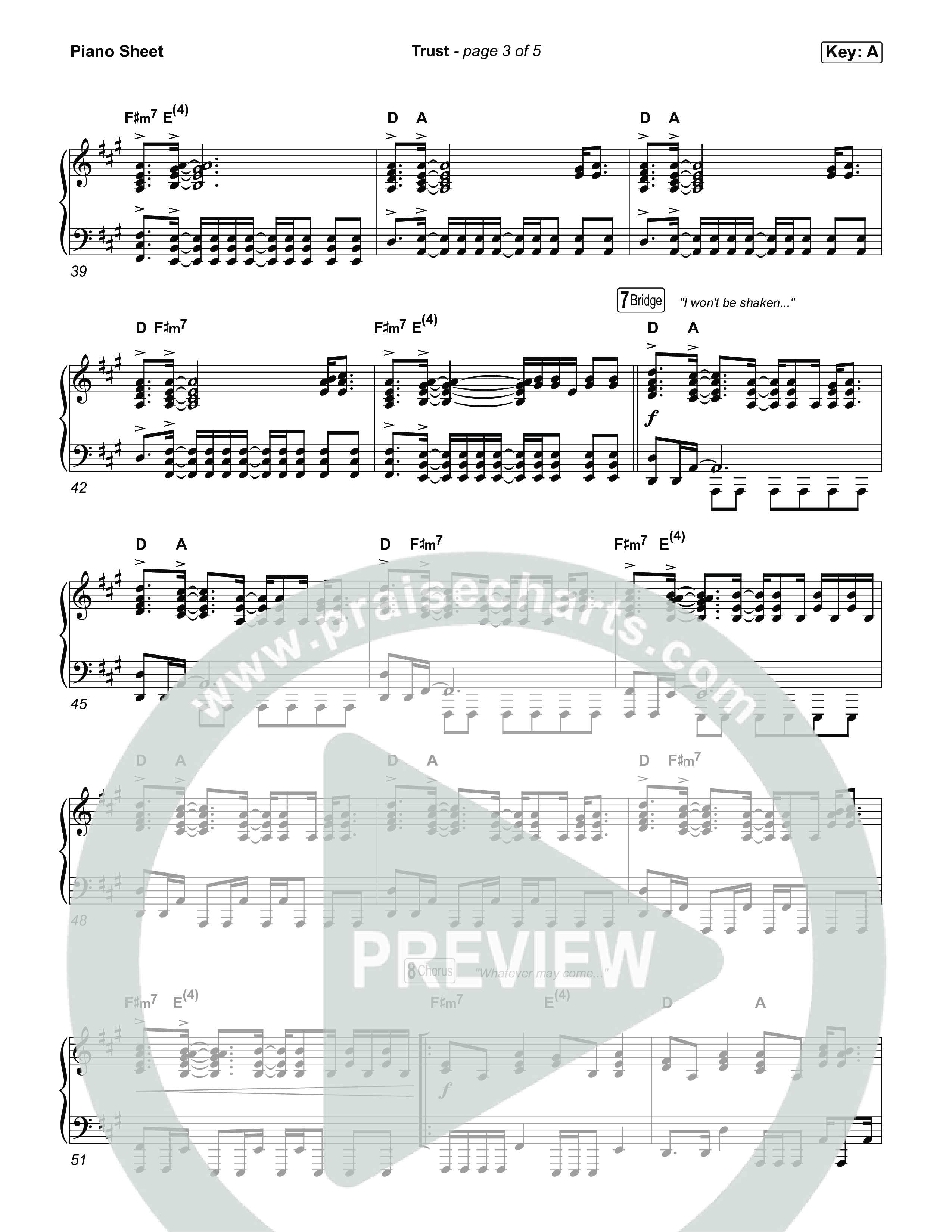 Trust Piano Sheet (Pat Barrett)