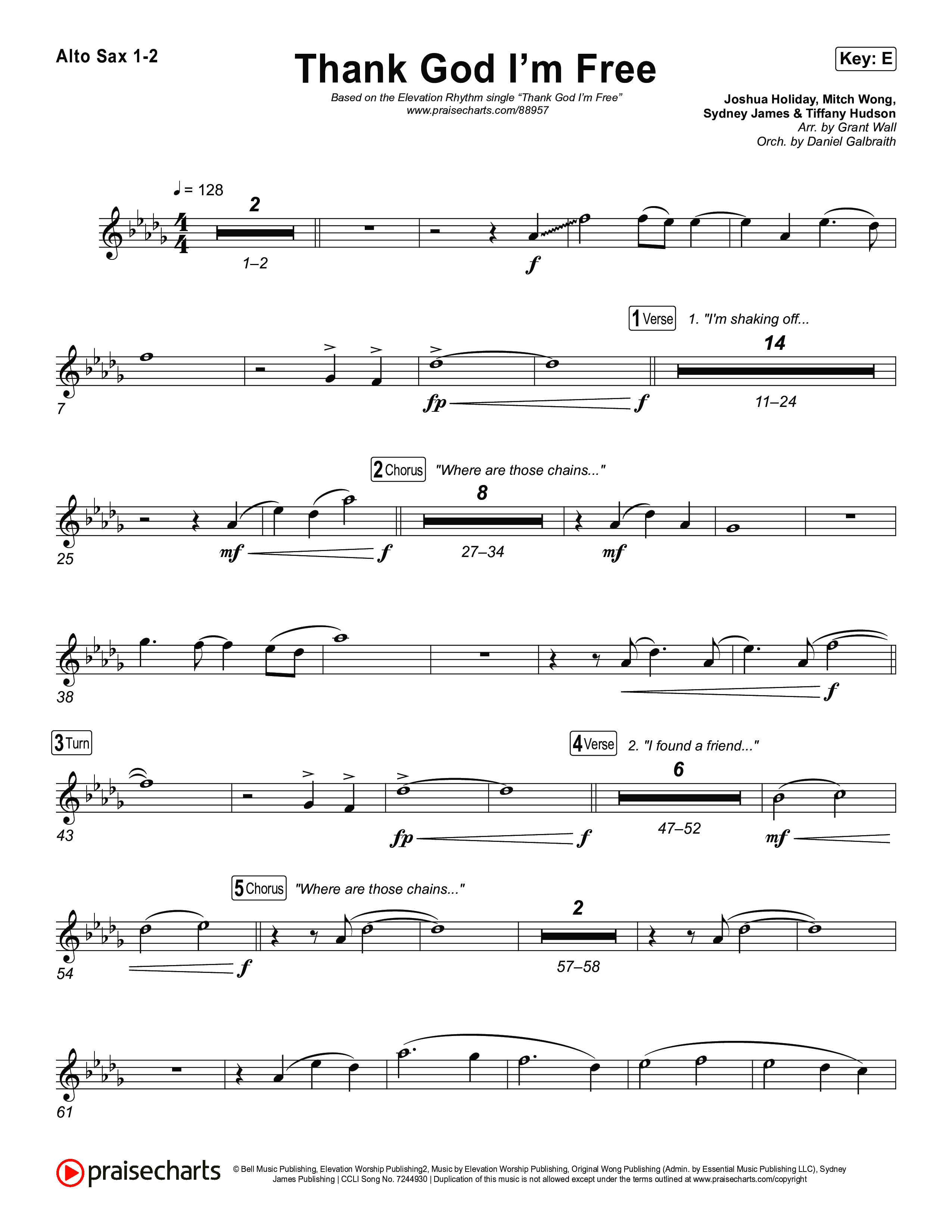 Thank God I'm Free Sax Pack (ELEVATION RHYTHM / Lizzie Morgan)