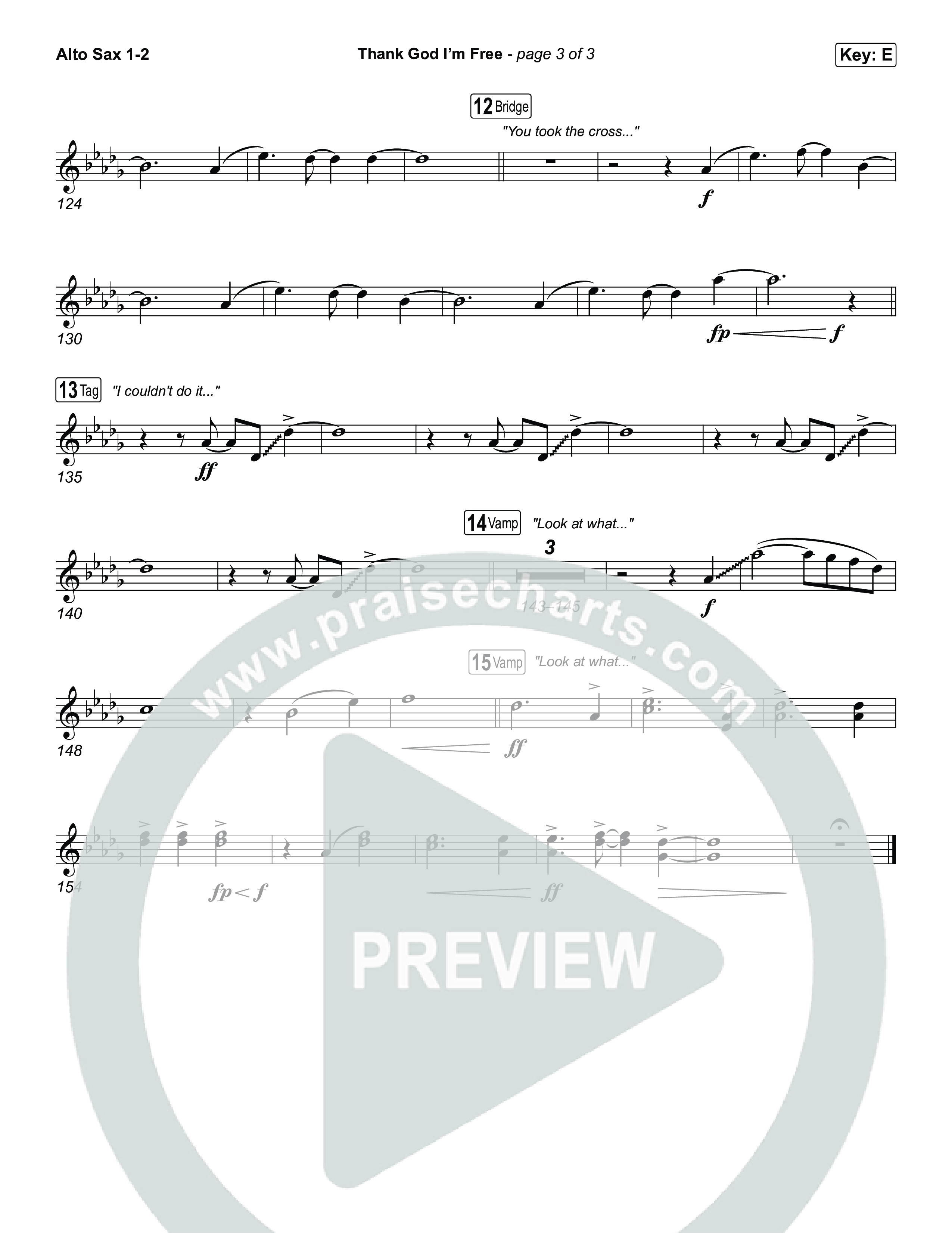 Thank God I'm Free Sax Pack (ELEVATION RHYTHM / Lizzie Morgan)