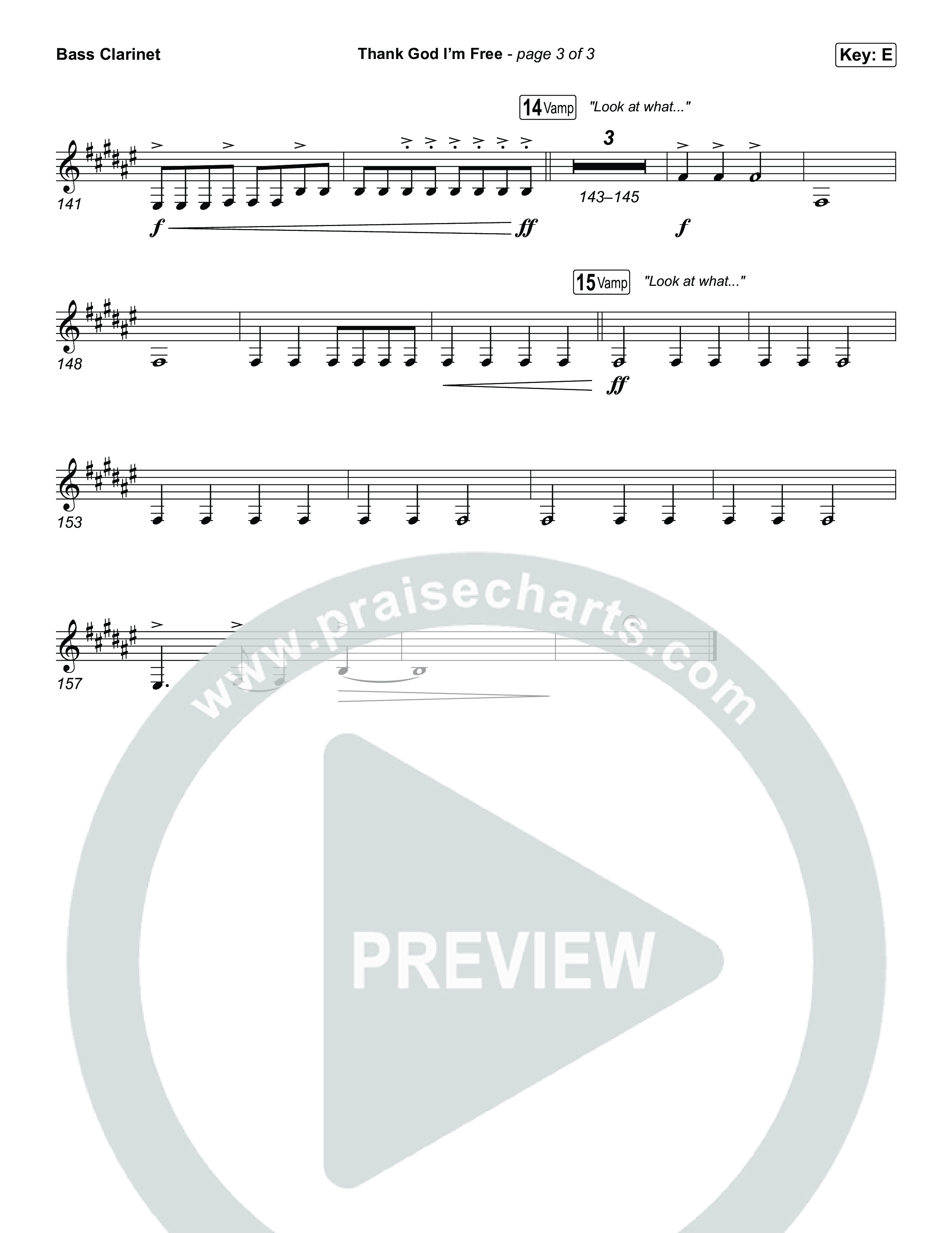 Thank God I'm Free Bass Clarinet (ELEVATION RHYTHM / Lizzie Morgan)