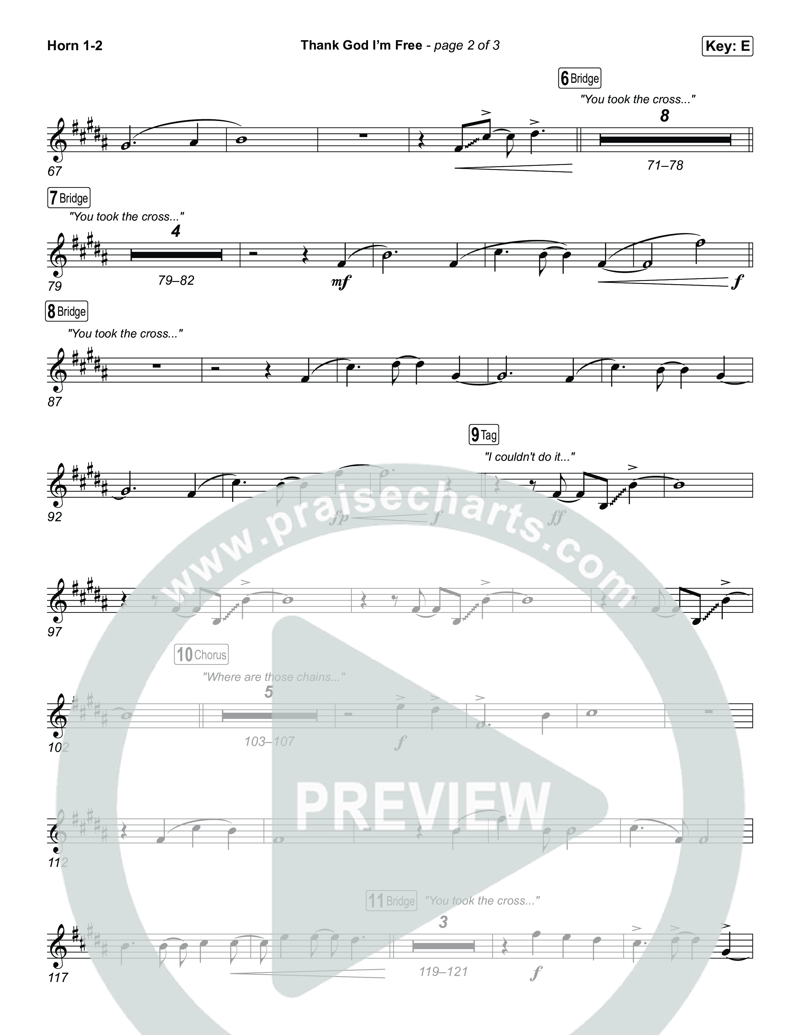 Thank God I'm Free Brass Pack (ELEVATION RHYTHM / Lizzie Morgan)