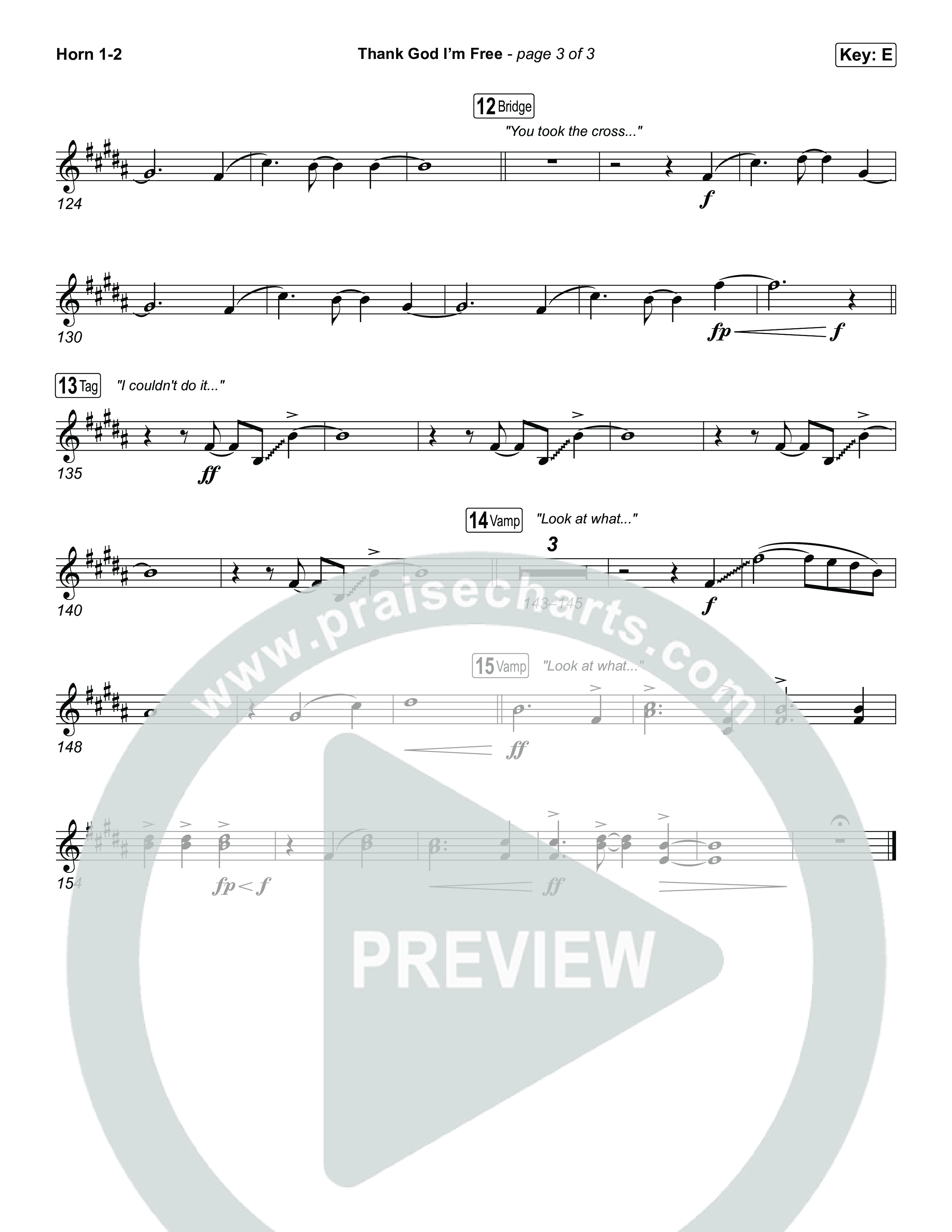 Thank God I'm Free Brass Pack (ELEVATION RHYTHM / Lizzie Morgan)