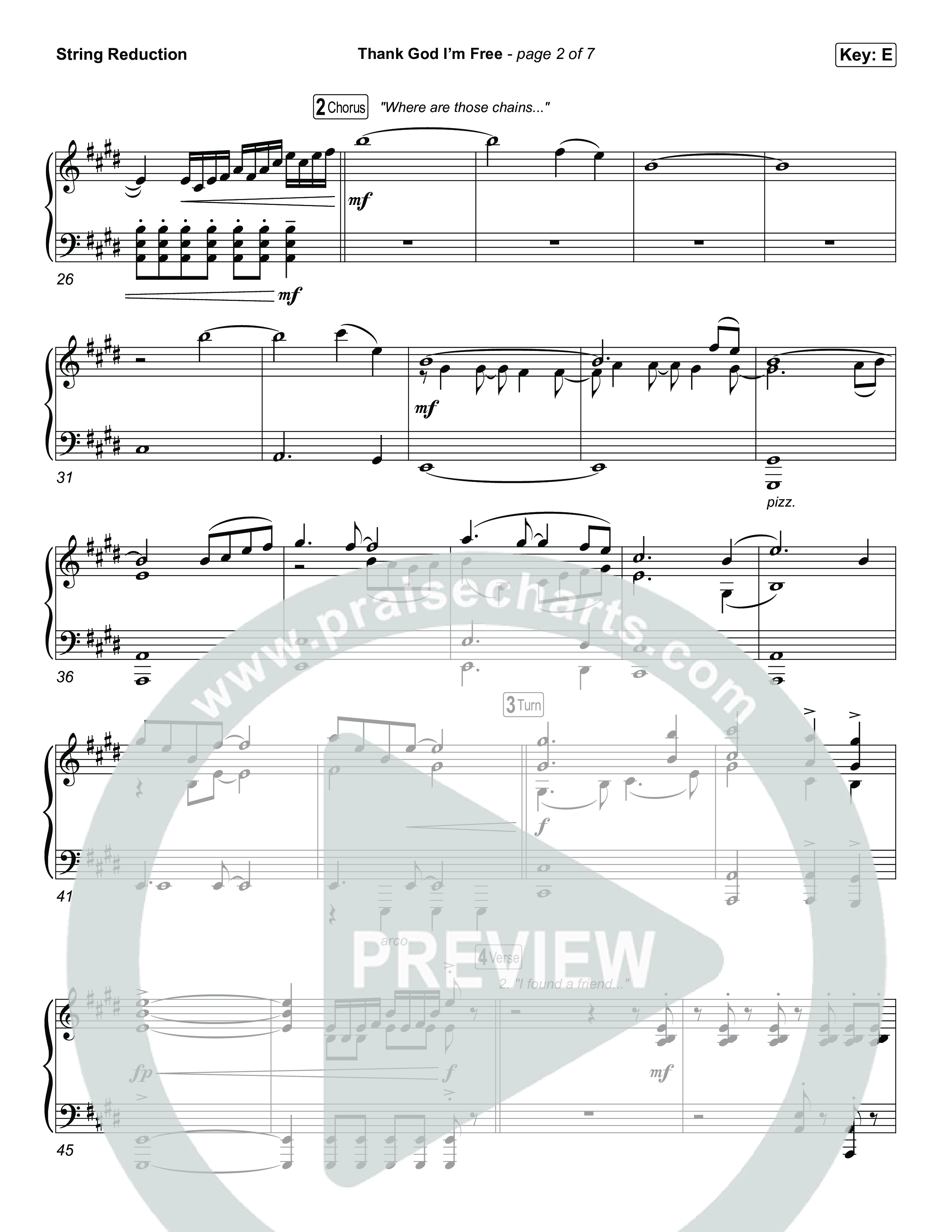 Thank God I'm Free String Reduction (ELEVATION RHYTHM / Lizzie Morgan)