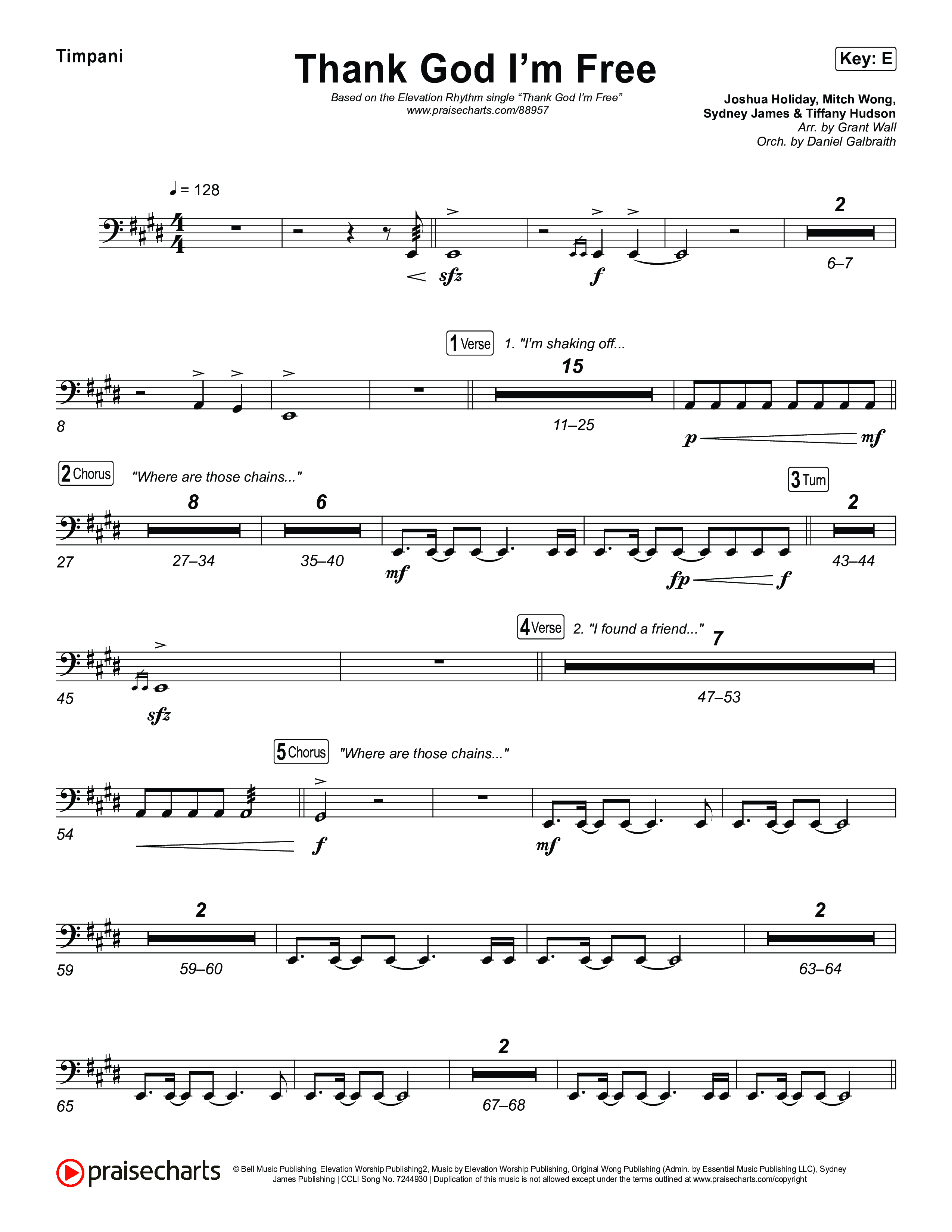 Thank God I'm Free Timpani (ELEVATION RHYTHM / Lizzie Morgan)