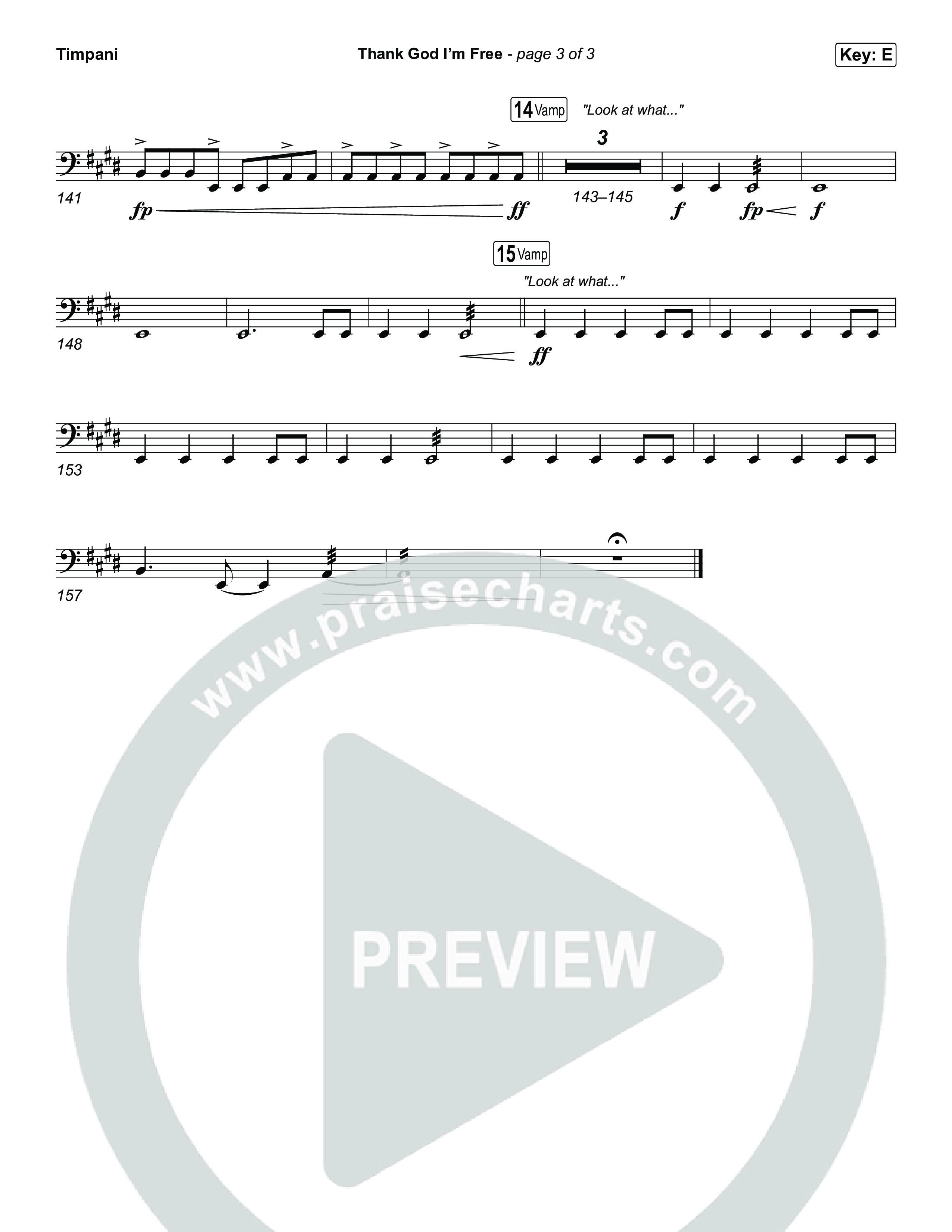 Thank God I'm Free Timpani (ELEVATION RHYTHM / Lizzie Morgan)