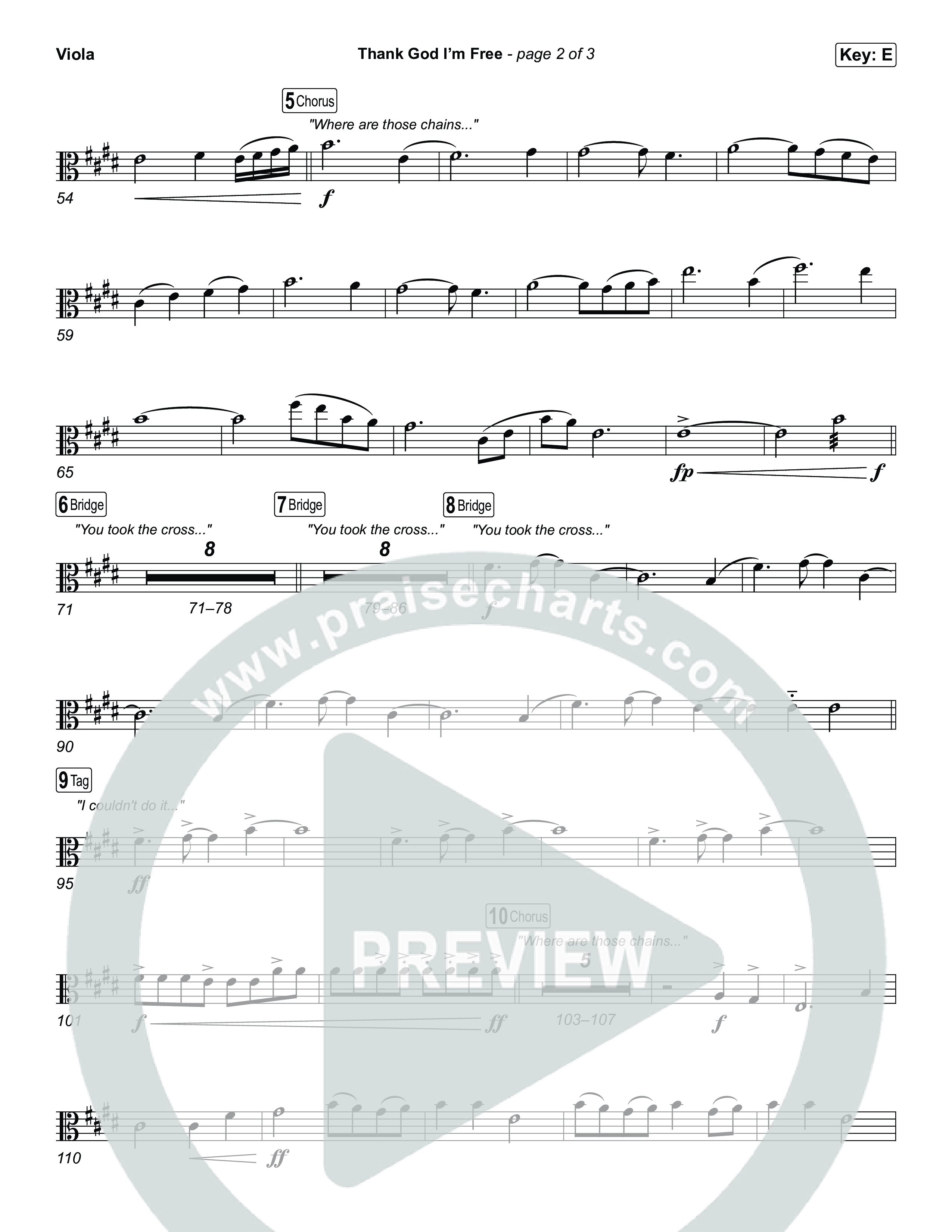 Thank God I'm Free Viola (ELEVATION RHYTHM / Lizzie Morgan)