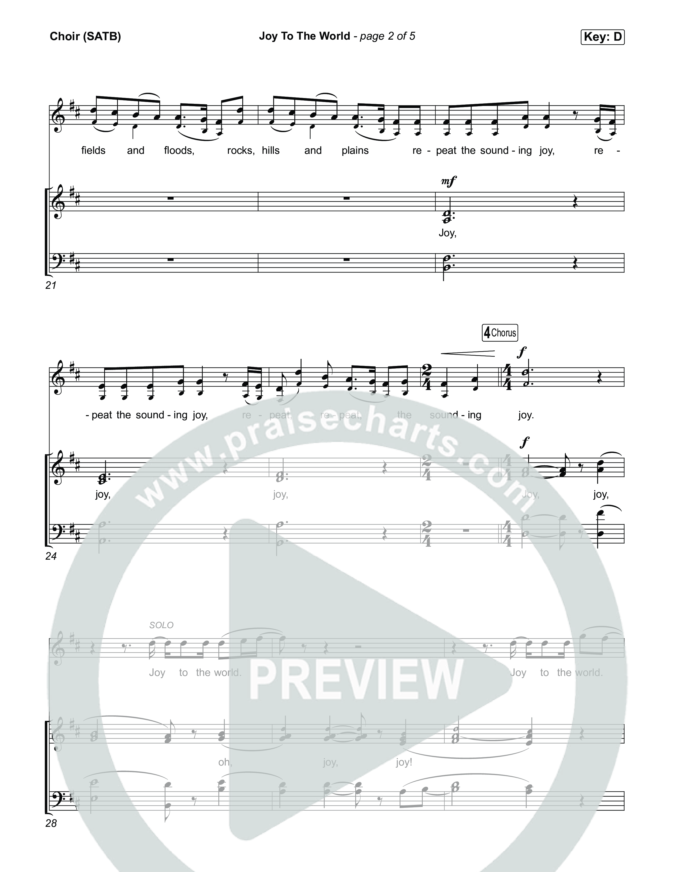 Joy To The World Choir Sheet (SATB) (Matthew West)