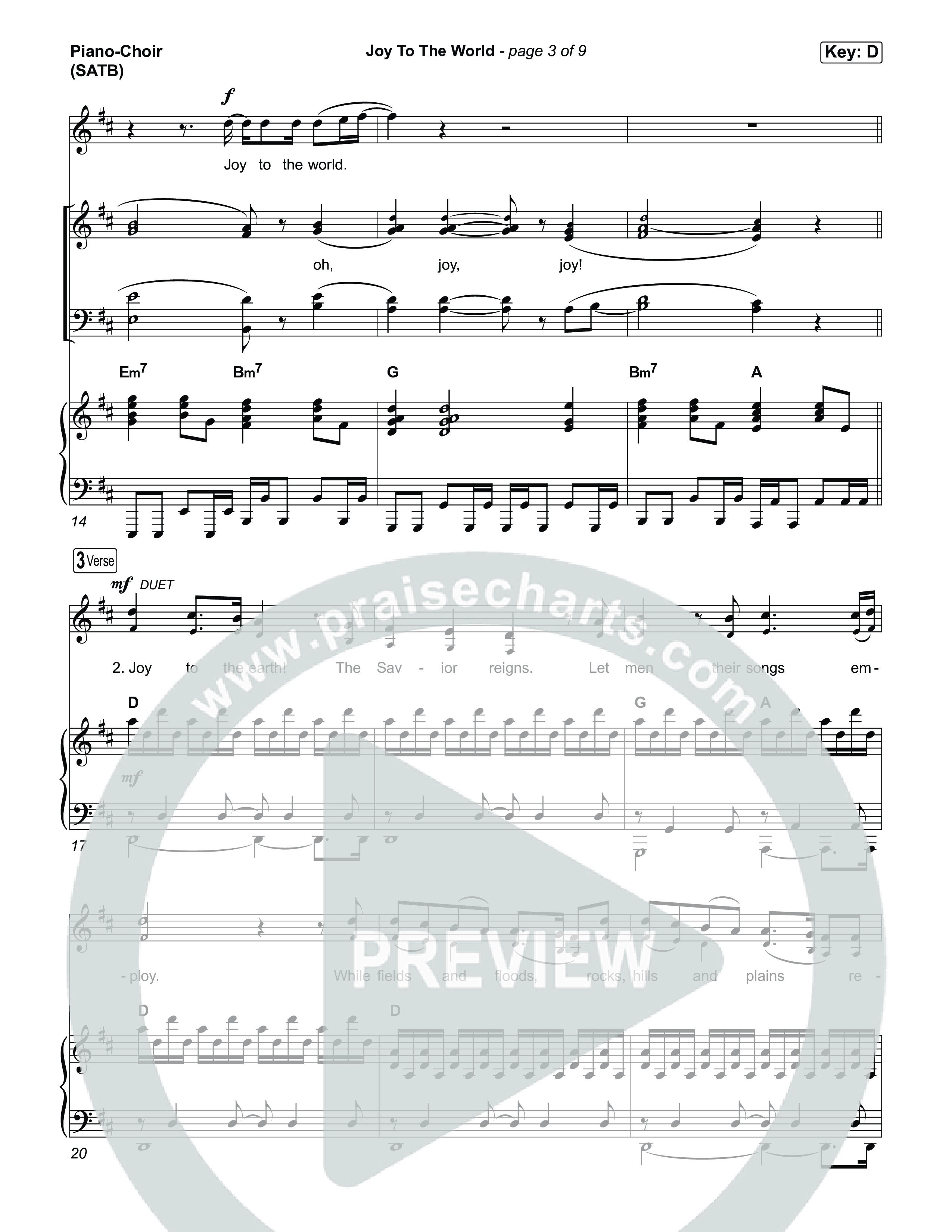 Joy To The World Piano/Vocal Pack (Matthew West)