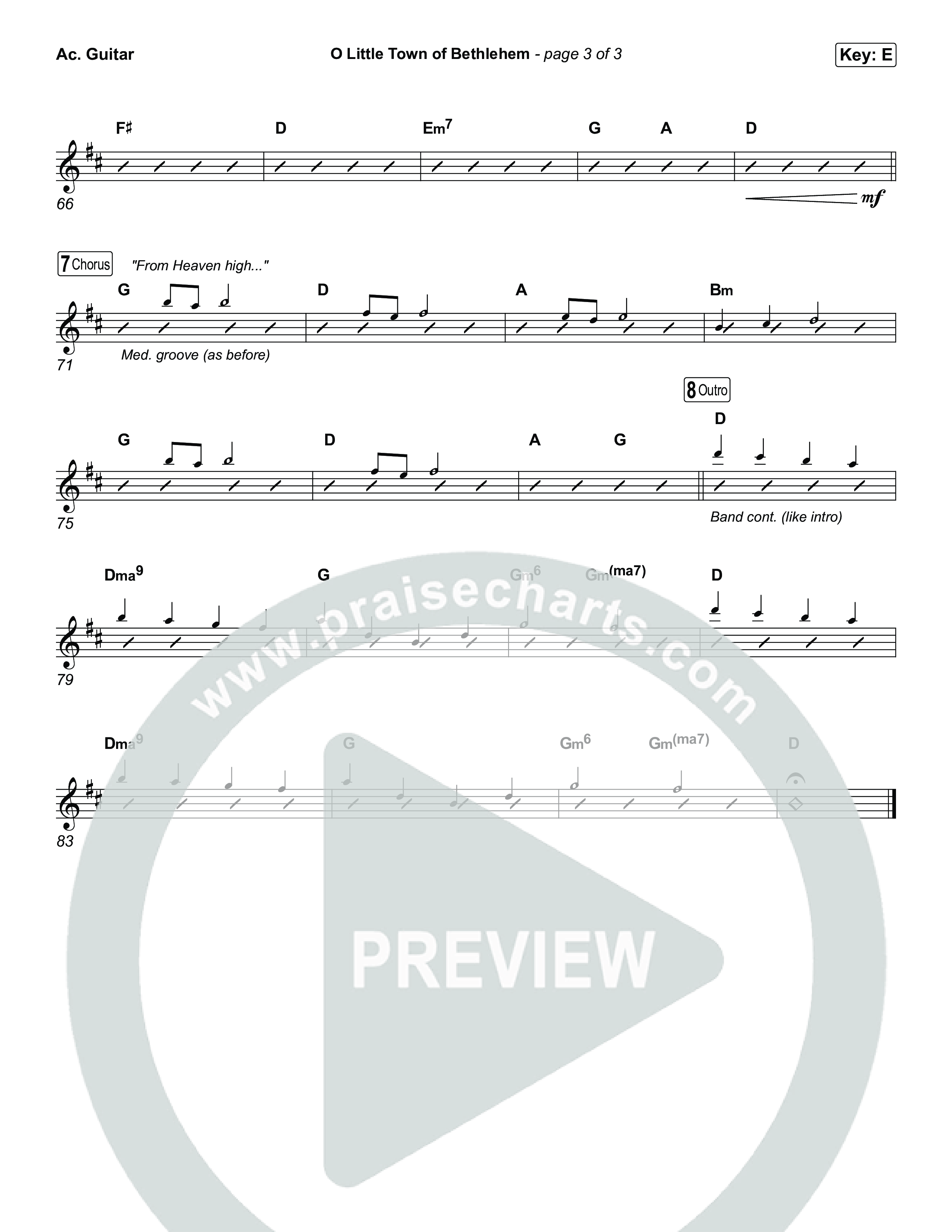 O Little Town Of Bethlehem Acoustic Guitar (Matthew West)