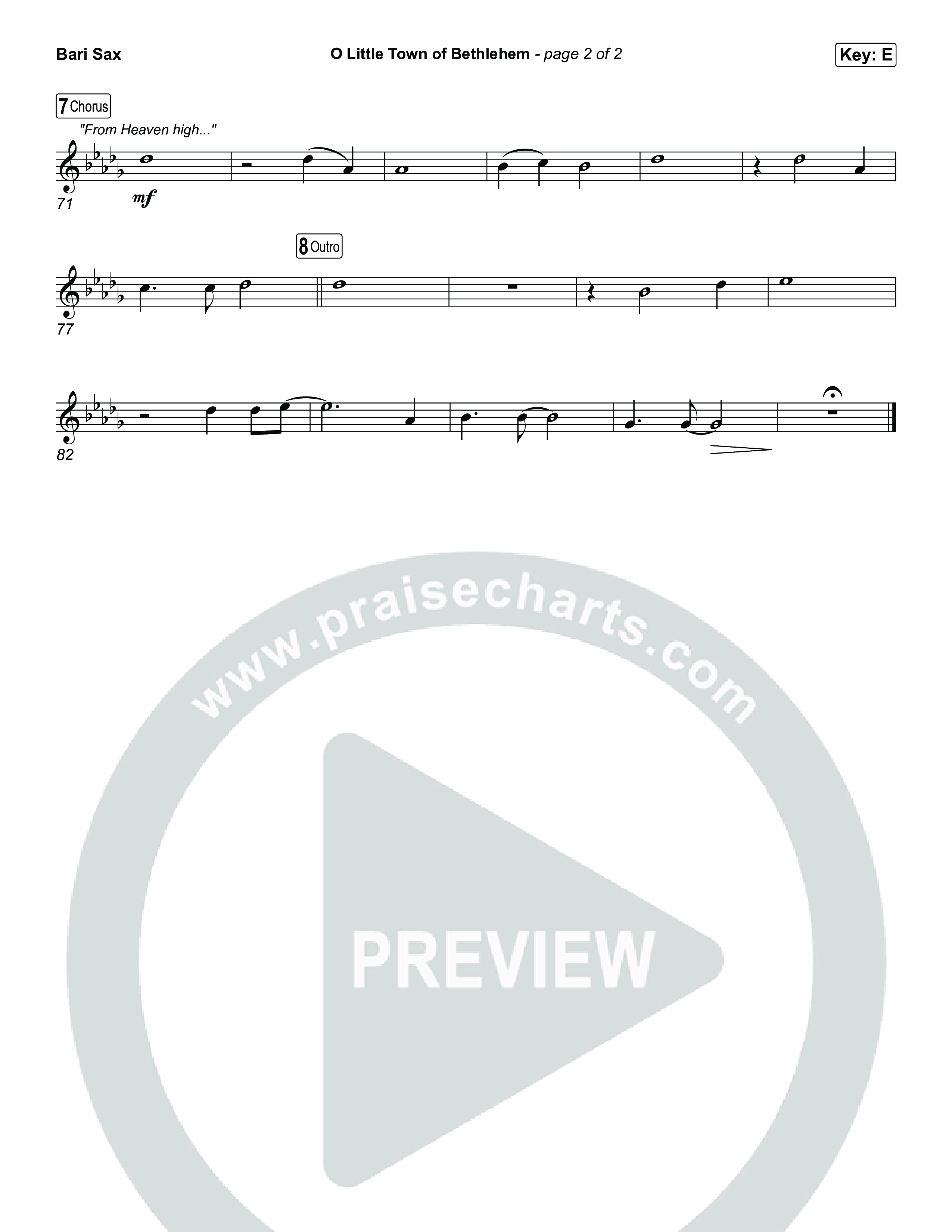 O Little Town Of Bethlehem Bari Sax (Matthew West)