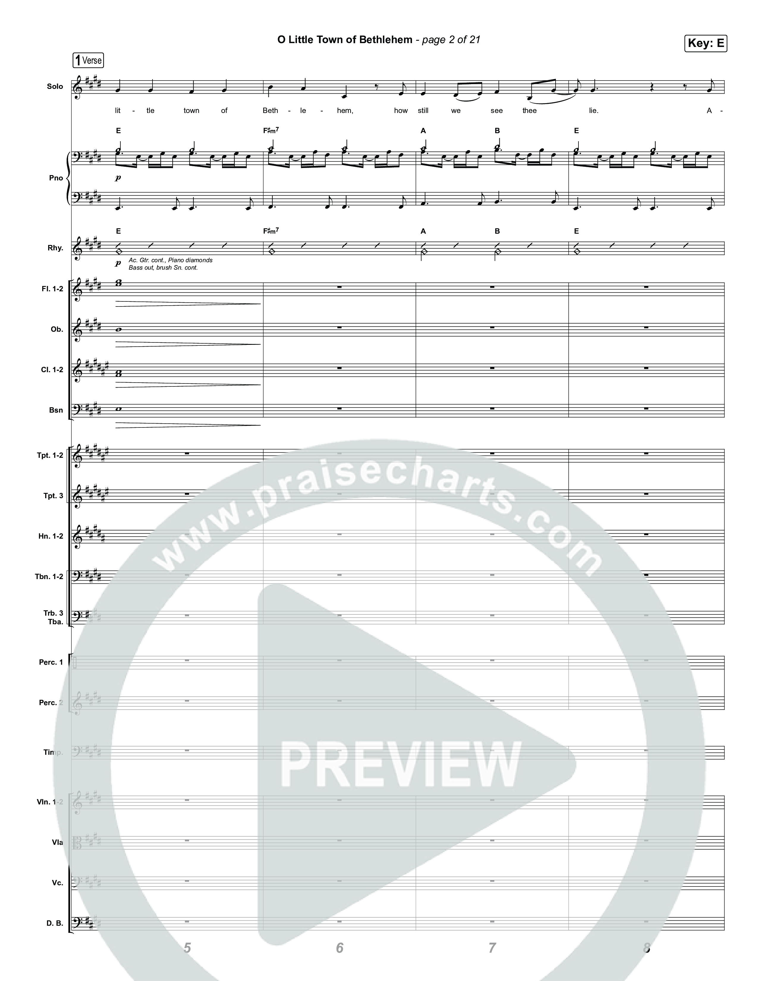 O Little Town Of Bethlehem Orchestration (Matthew West)