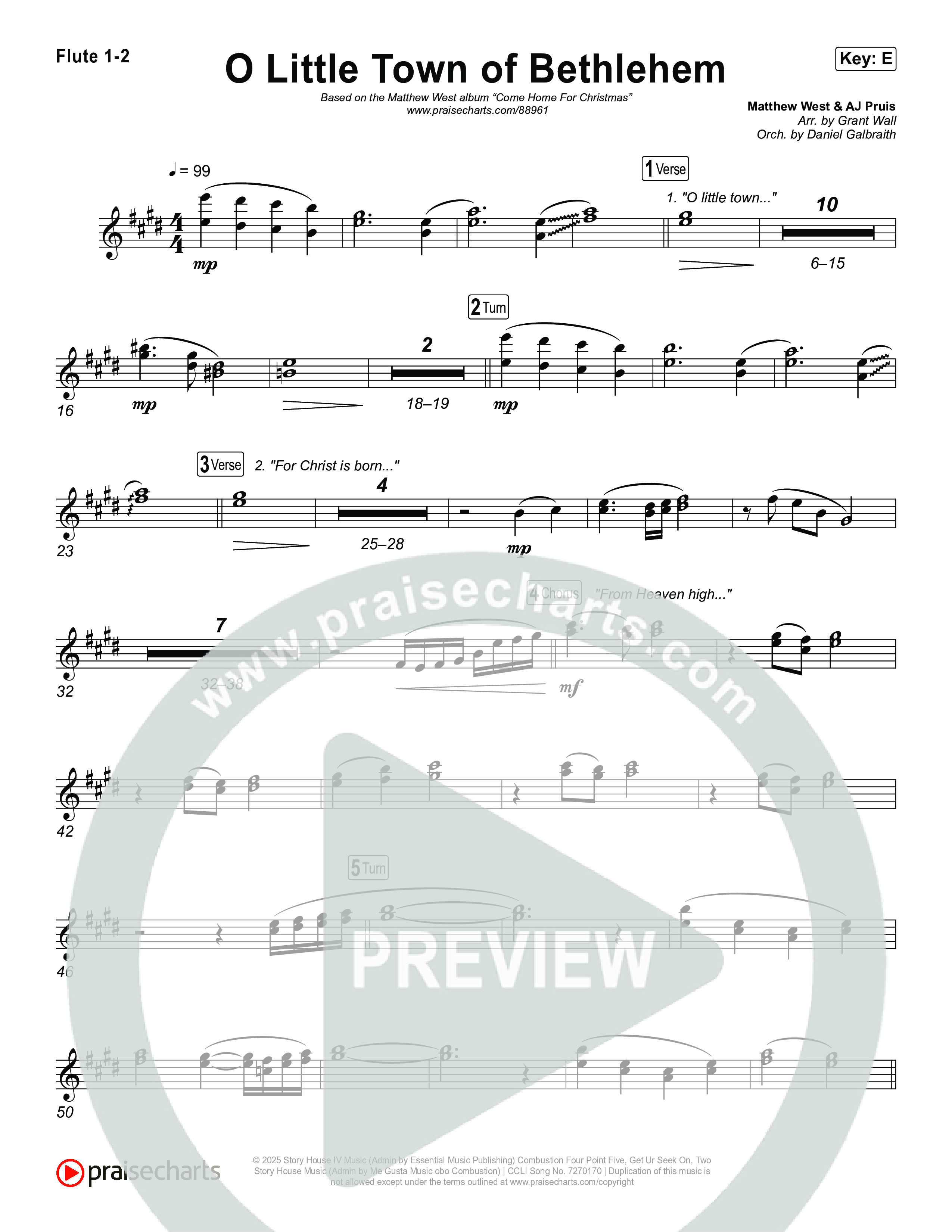 O Little Town Of Bethlehem Wind Pack (Matthew West)