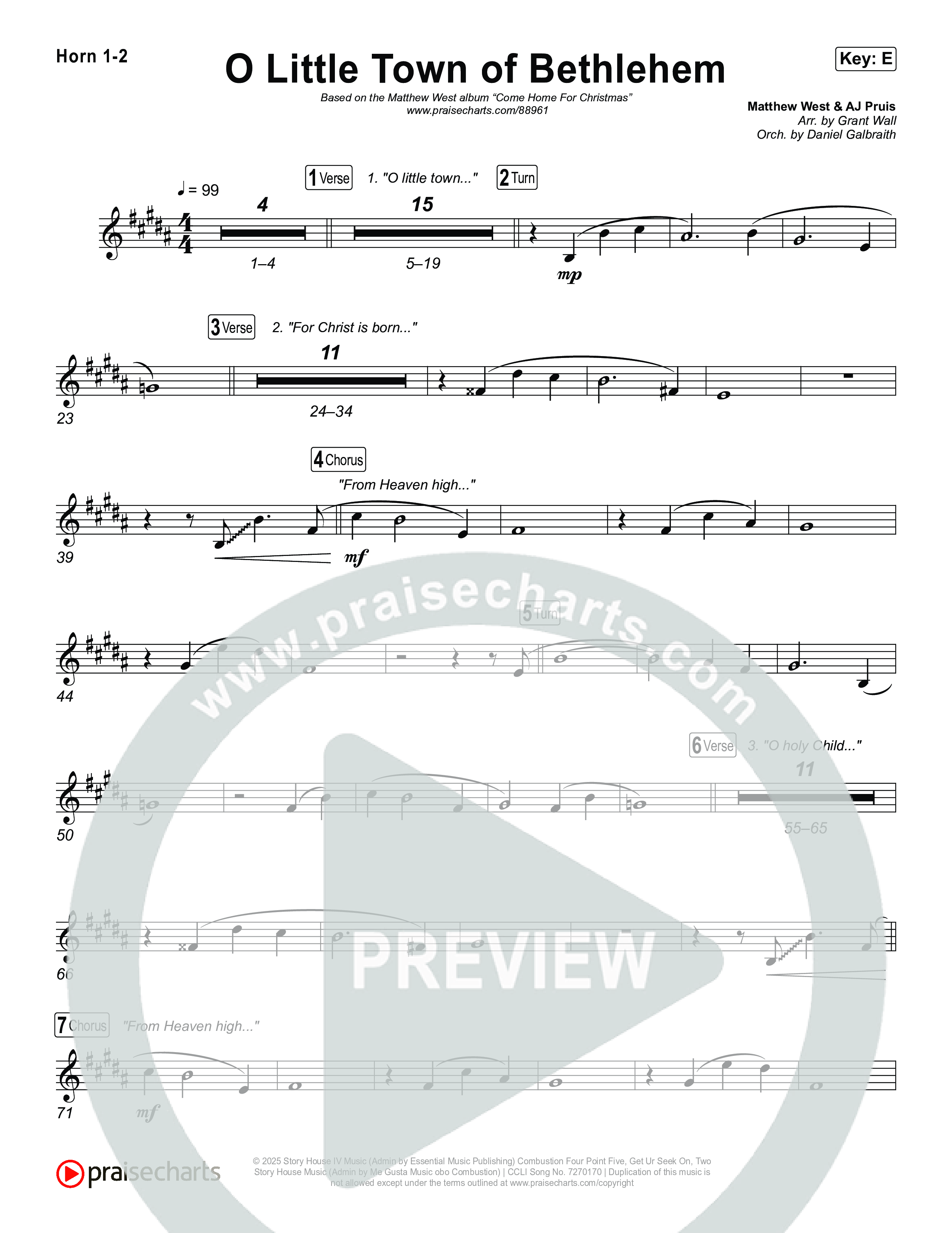 O Little Town Of Bethlehem Brass Pack (Matthew West)