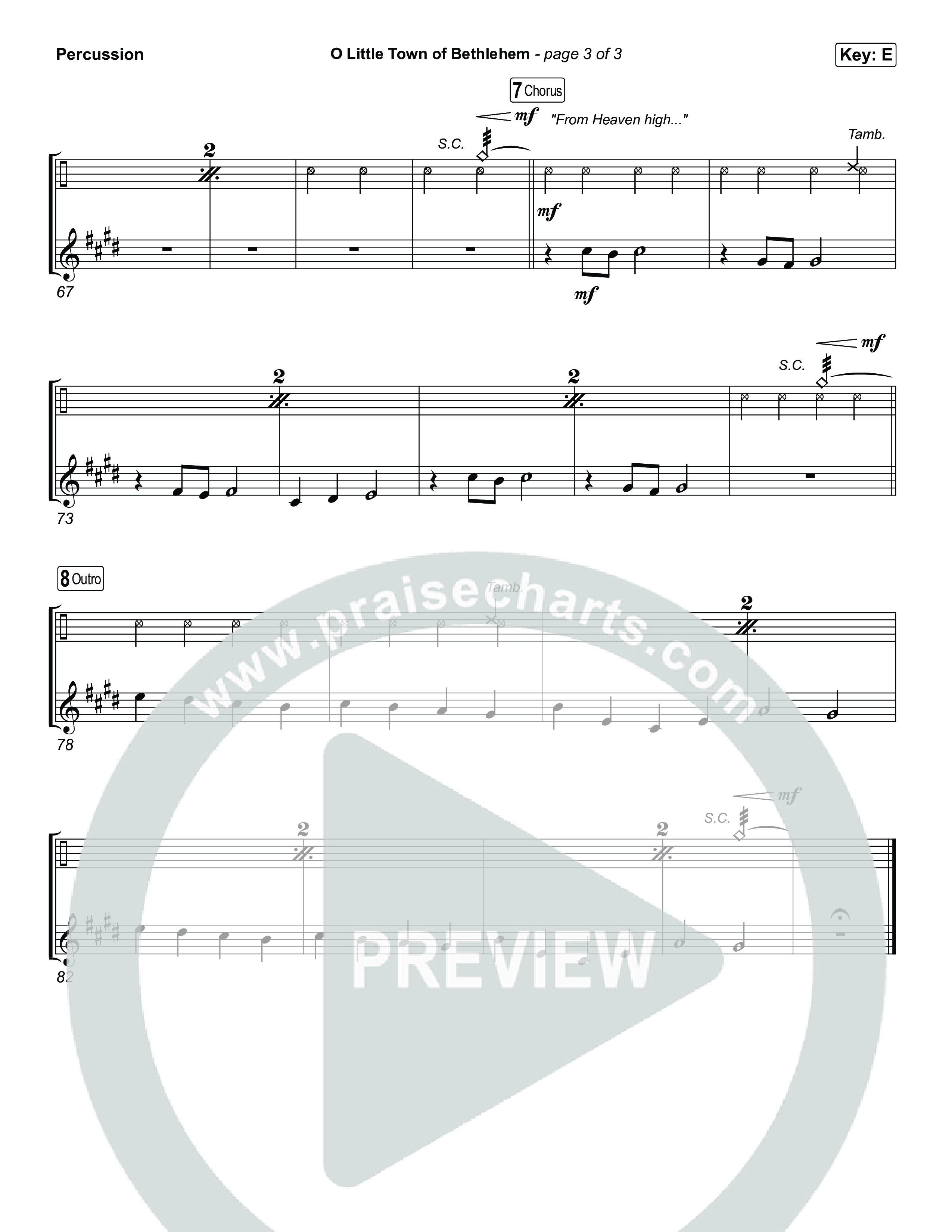 O Little Town Of Bethlehem Percussion (Matthew West)