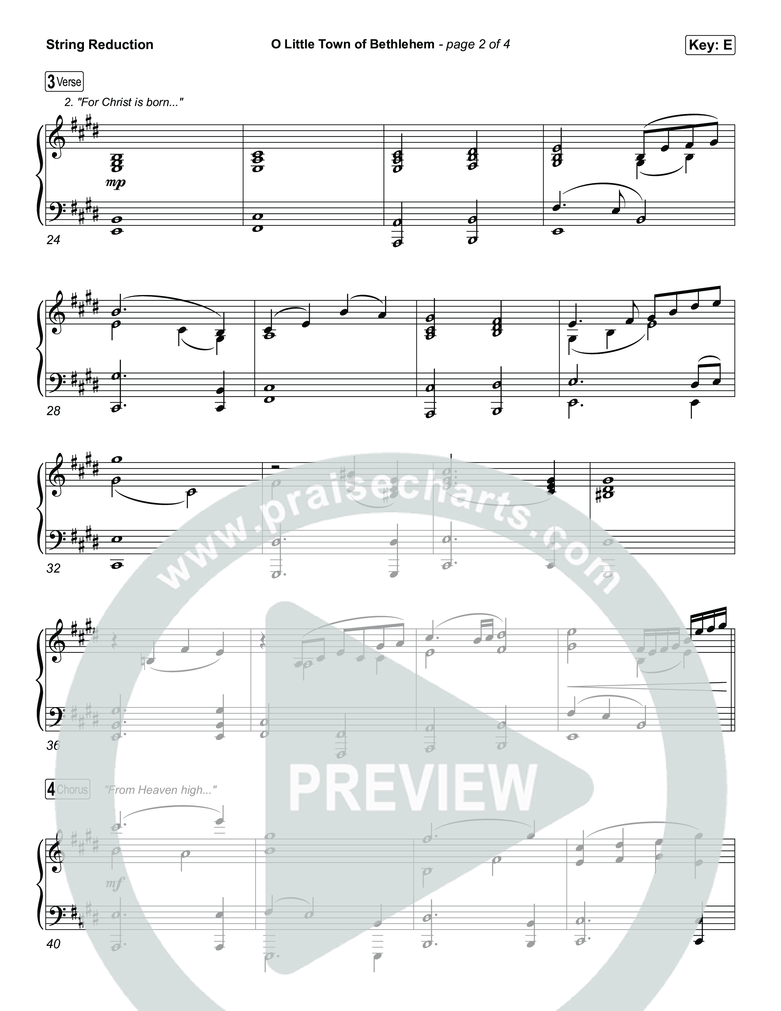 O Little Town Of Bethlehem String Reduction (Matthew West)