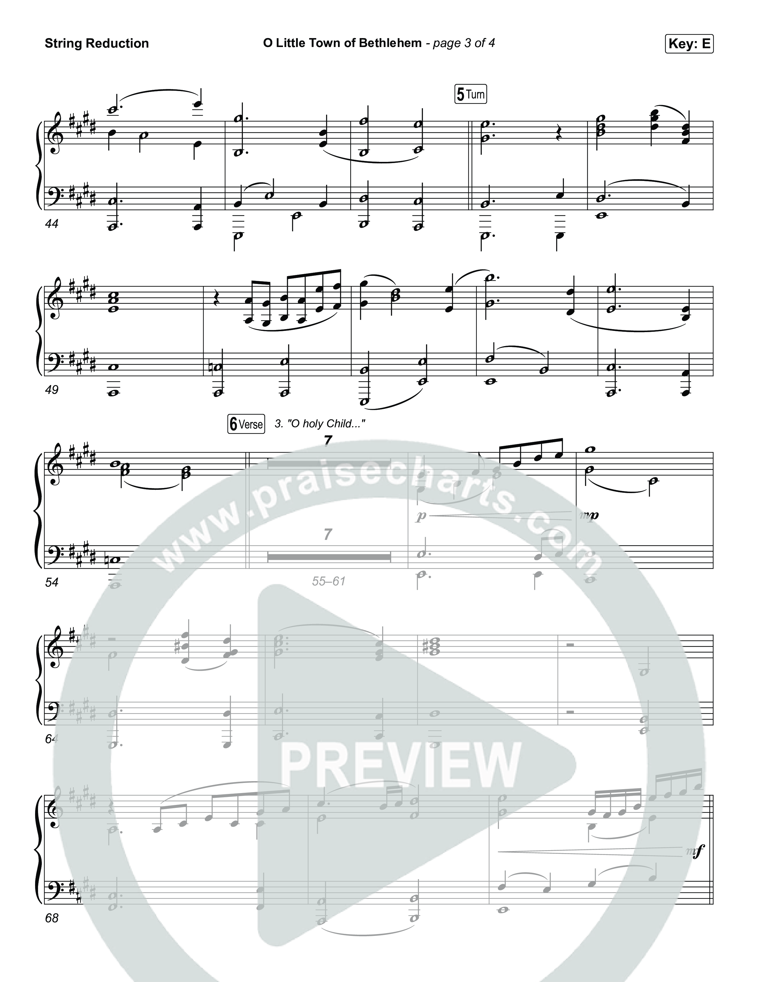 O Little Town Of Bethlehem String Reduction (Matthew West)