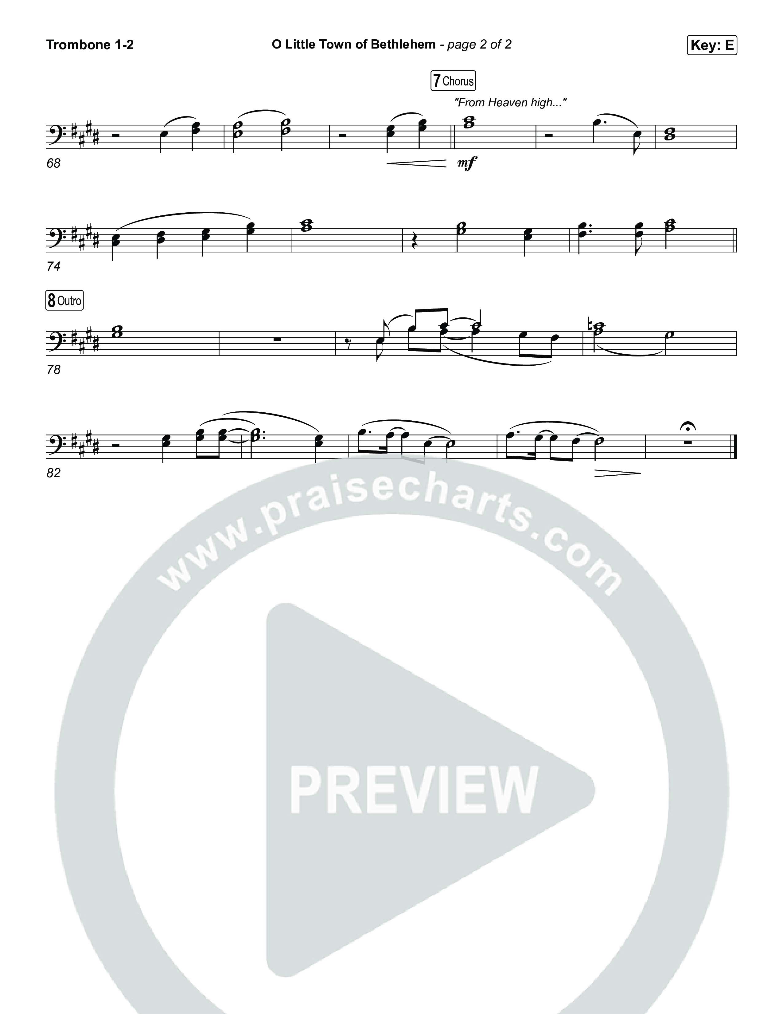 O Little Town Of Bethlehem Trombone 1/2 (Matthew West)