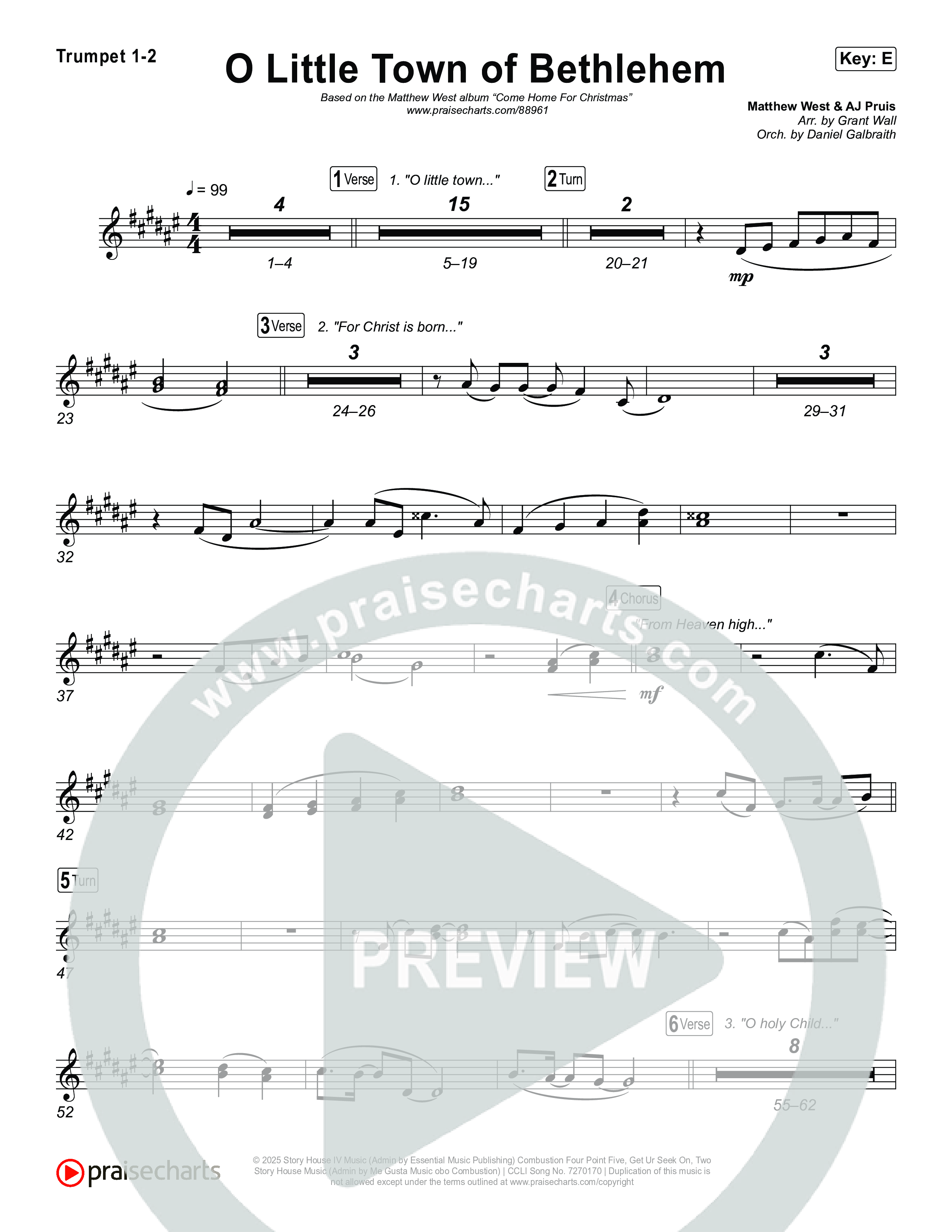 O Little Town Of Bethlehem Brass Pack (Matthew West)