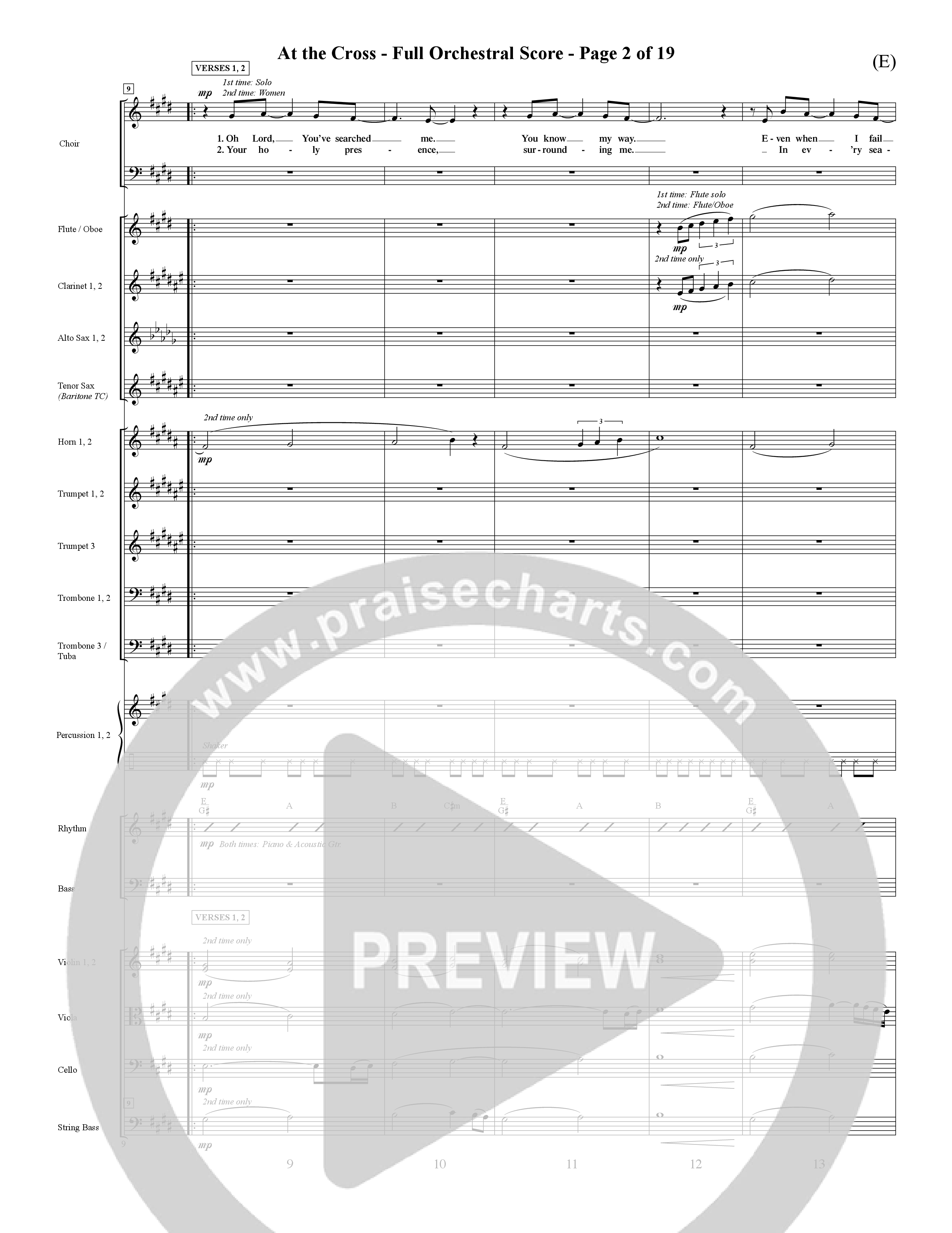 At The Cross (Choral Anthem SATB) Orchestration (Word Music Choral / Orch. Ric Domenico)