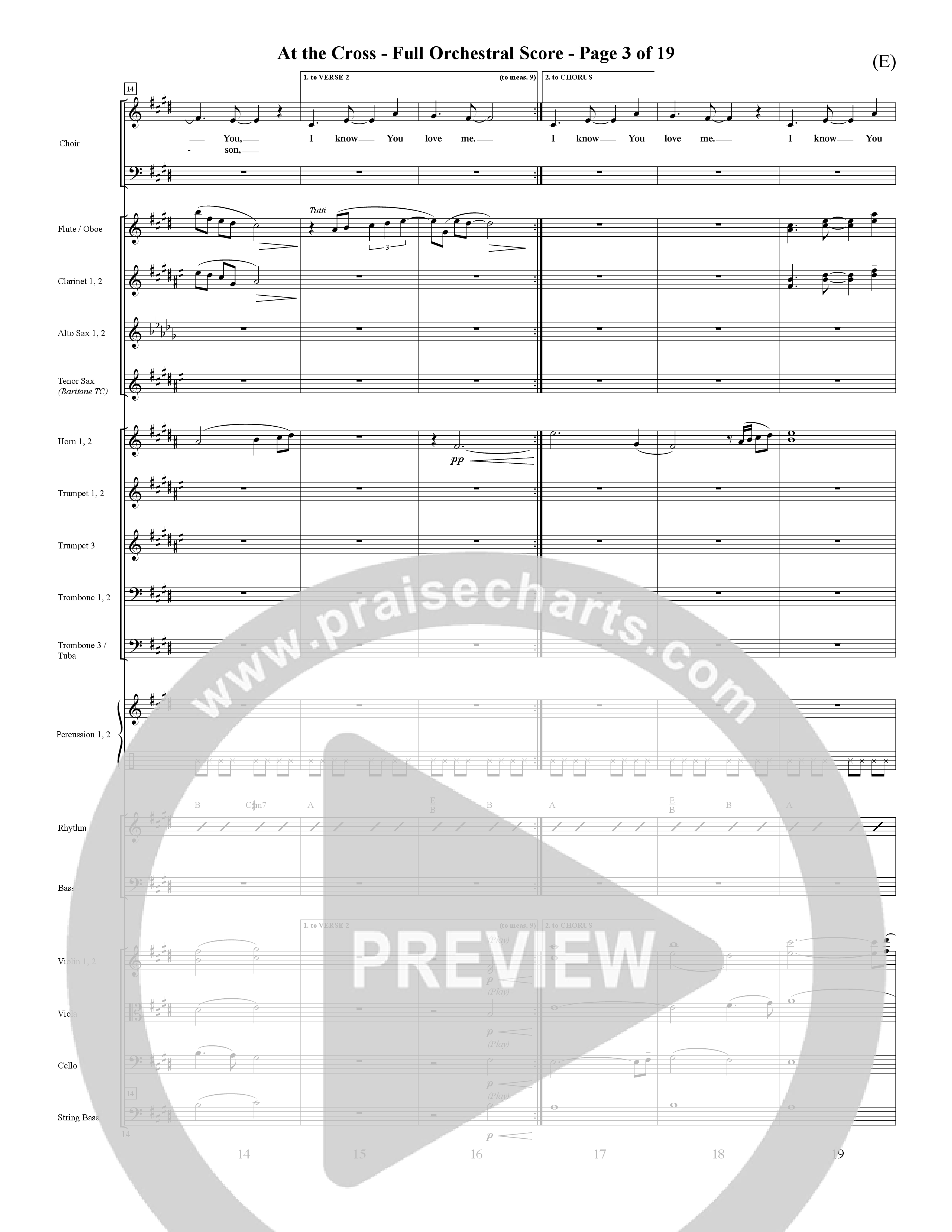 At The Cross (Choral Anthem SATB) Orchestration (Word Music Choral / Orch. Ric Domenico)