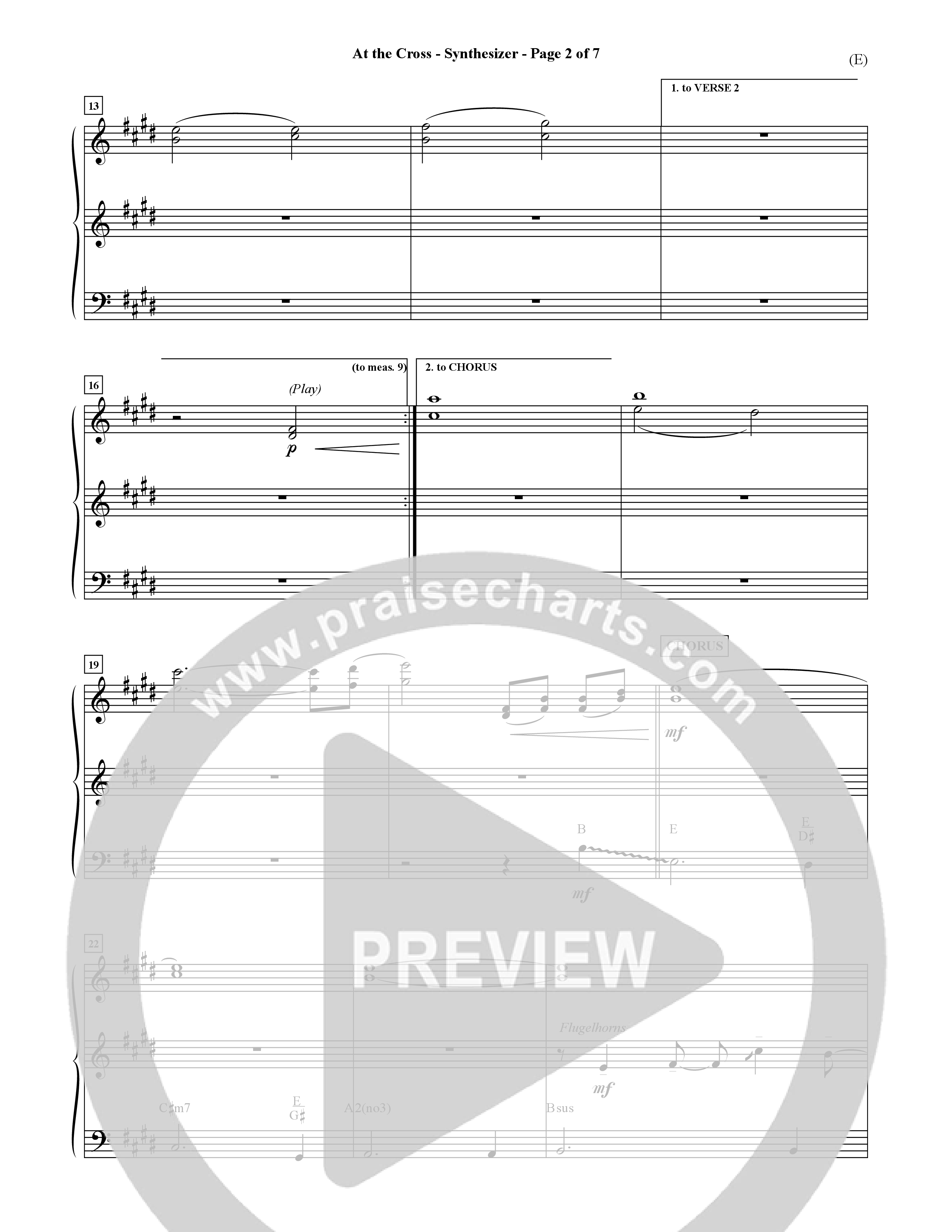 At The Cross (Choral Anthem SATB) Synth (Word Music Choral / Orch. Ric Domenico)