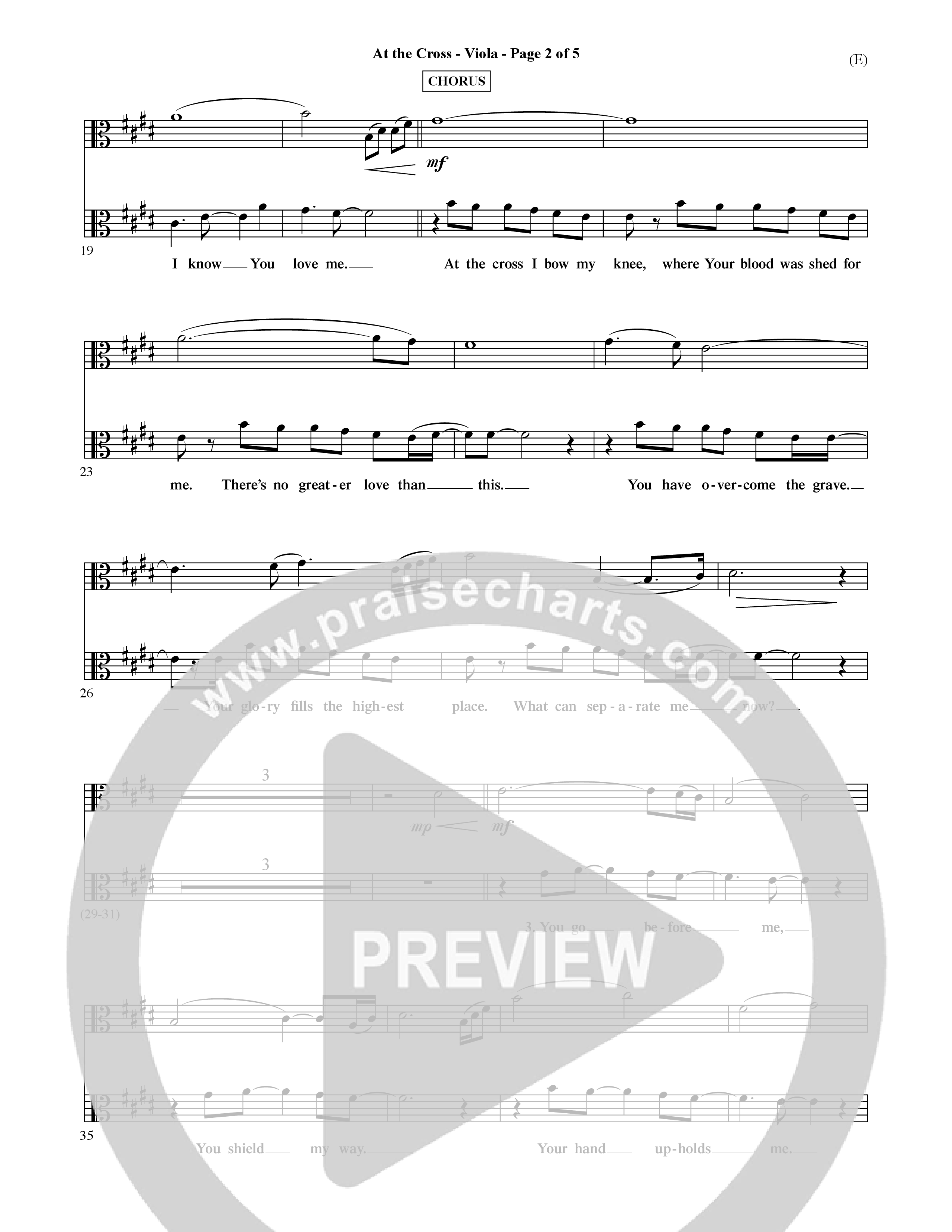 At The Cross (Choral Anthem SATB) Viola (Word Music Choral / Orch. Ric Domenico)