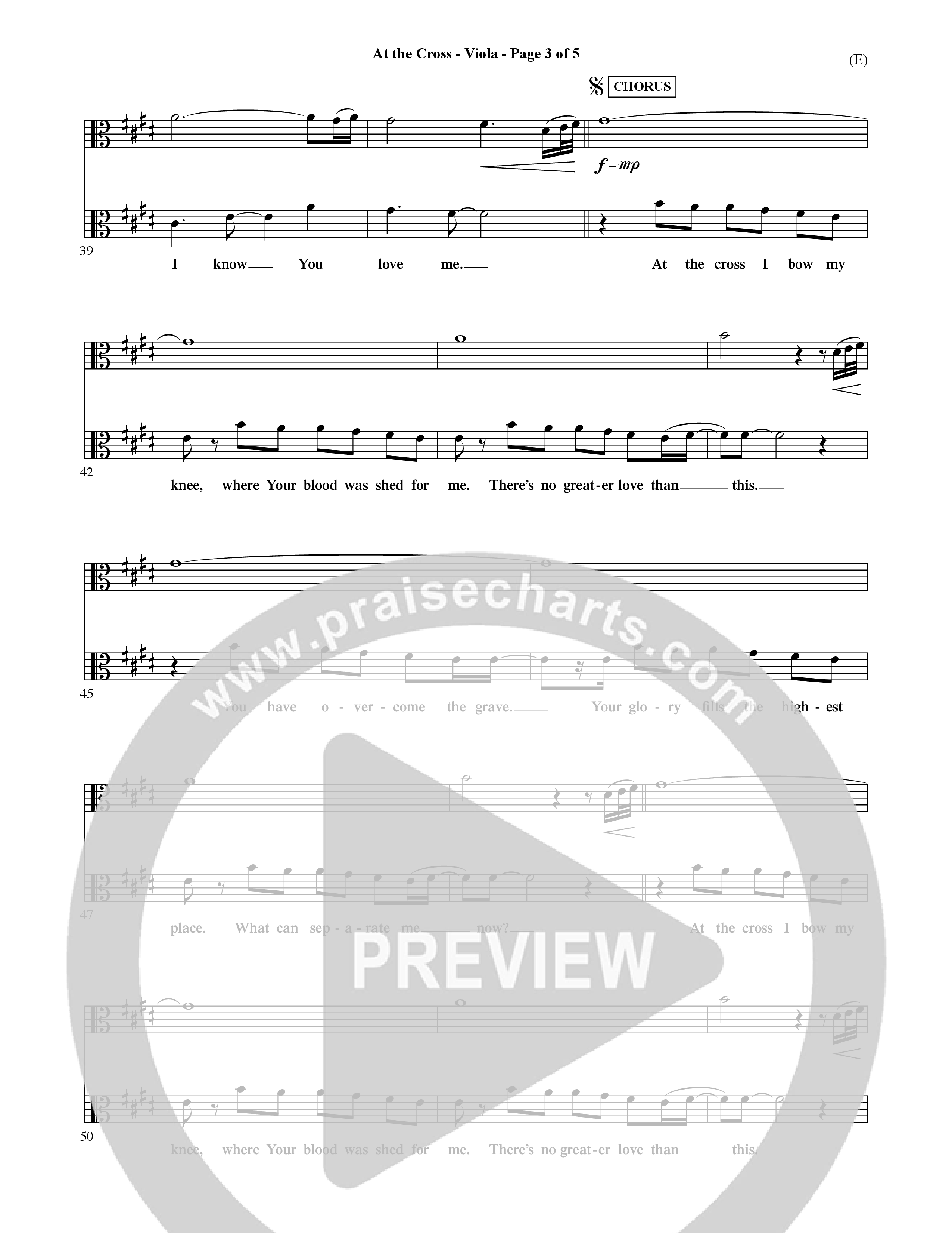 At The Cross (Choral Anthem SATB) Viola (Word Music Choral / Orch. Ric Domenico)