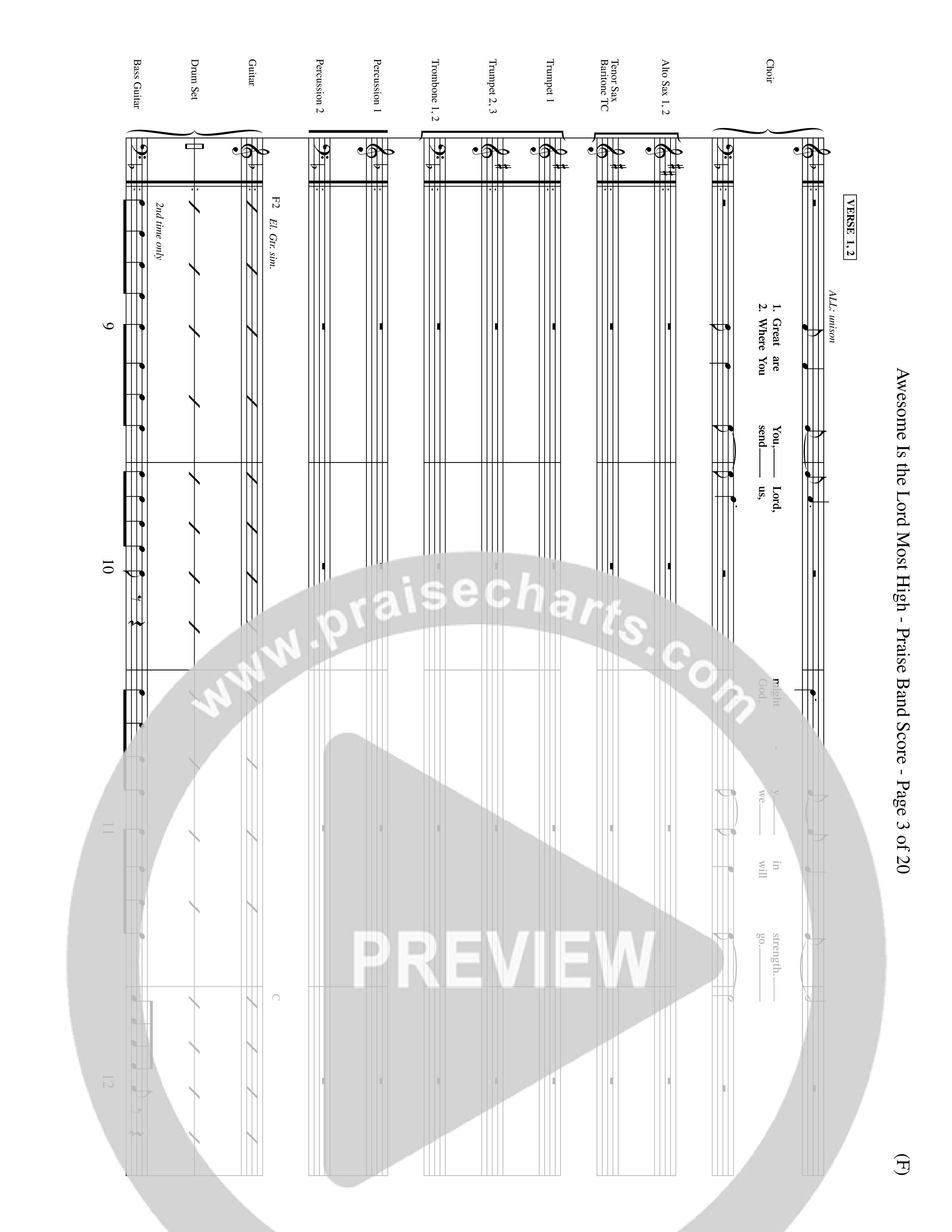 Awesome Is The Lord Most High (Choral Anthem SATB) Conductor's Score (Word Music Choral / Orch. Dave Williamson)