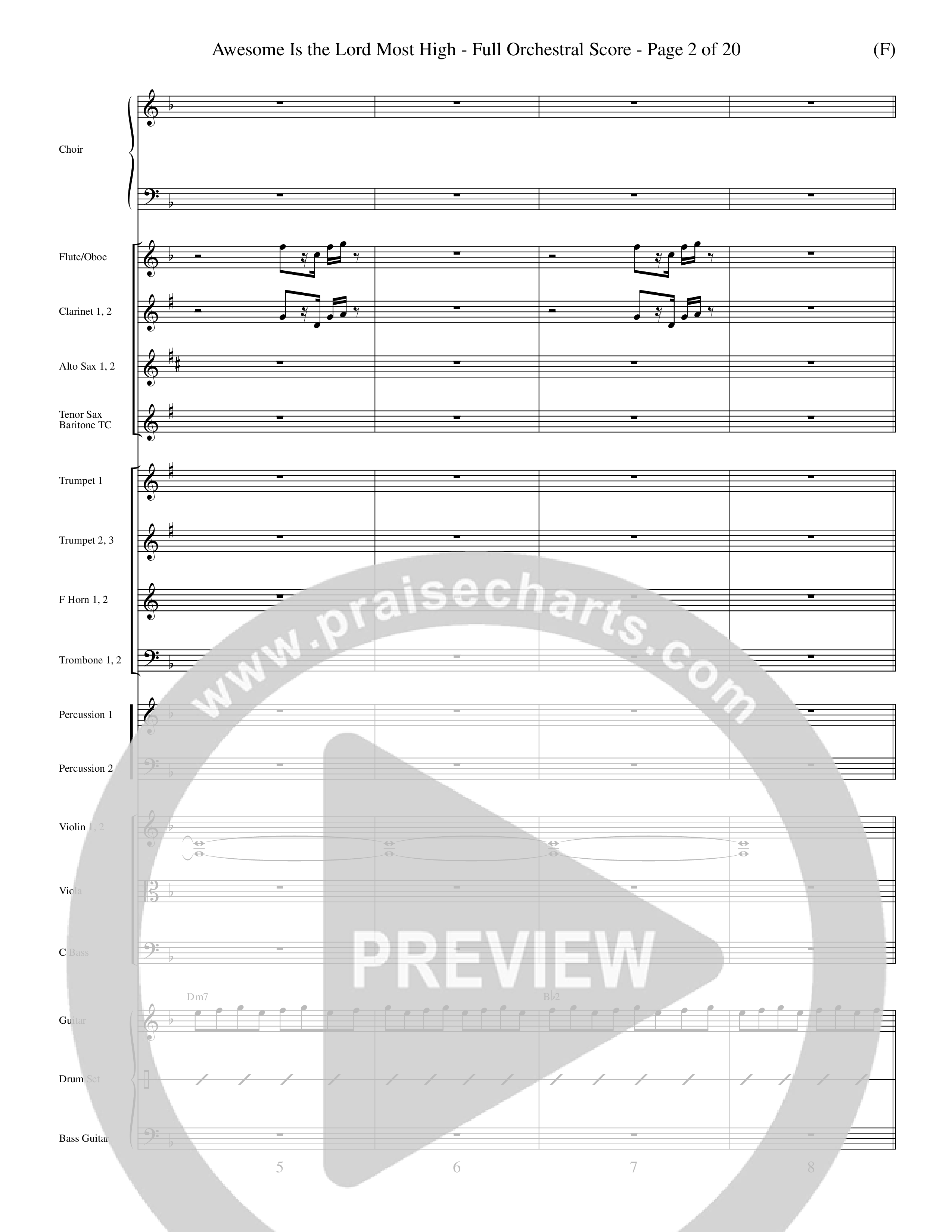 Awesome Is The Lord Most High (Choral Anthem SATB) Conductor's Score (Word Music Choral / Orch. Dave Williamson)