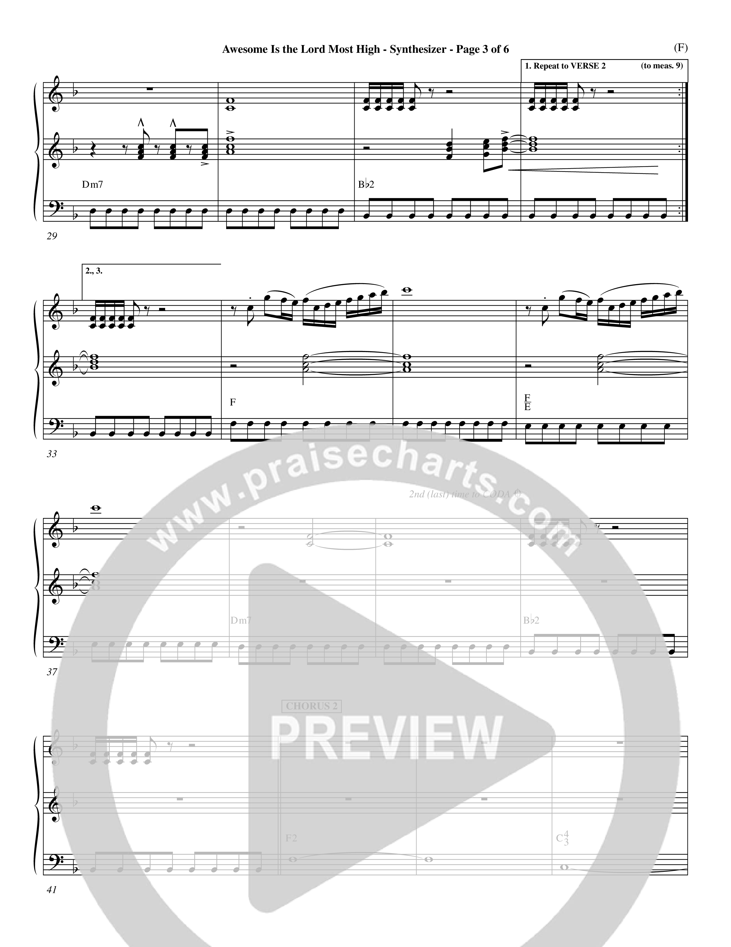 Awesome Is The Lord Most High (Choral Anthem SATB) Synth (Word Music Choral / Orch. Dave Williamson)