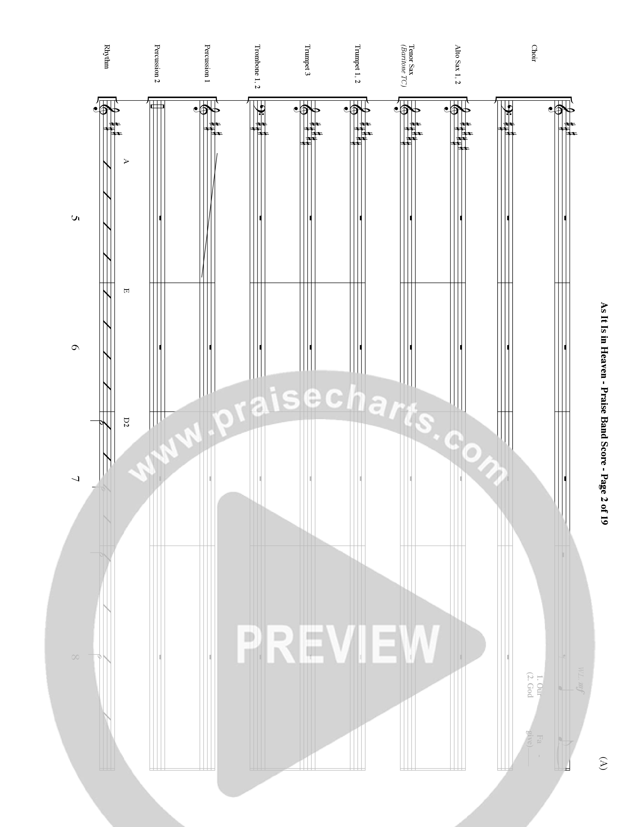 As It Is In Heaven (Choral Anthem SATB) Conductor's Score (Word Music Choral / Orch. David Shipps)