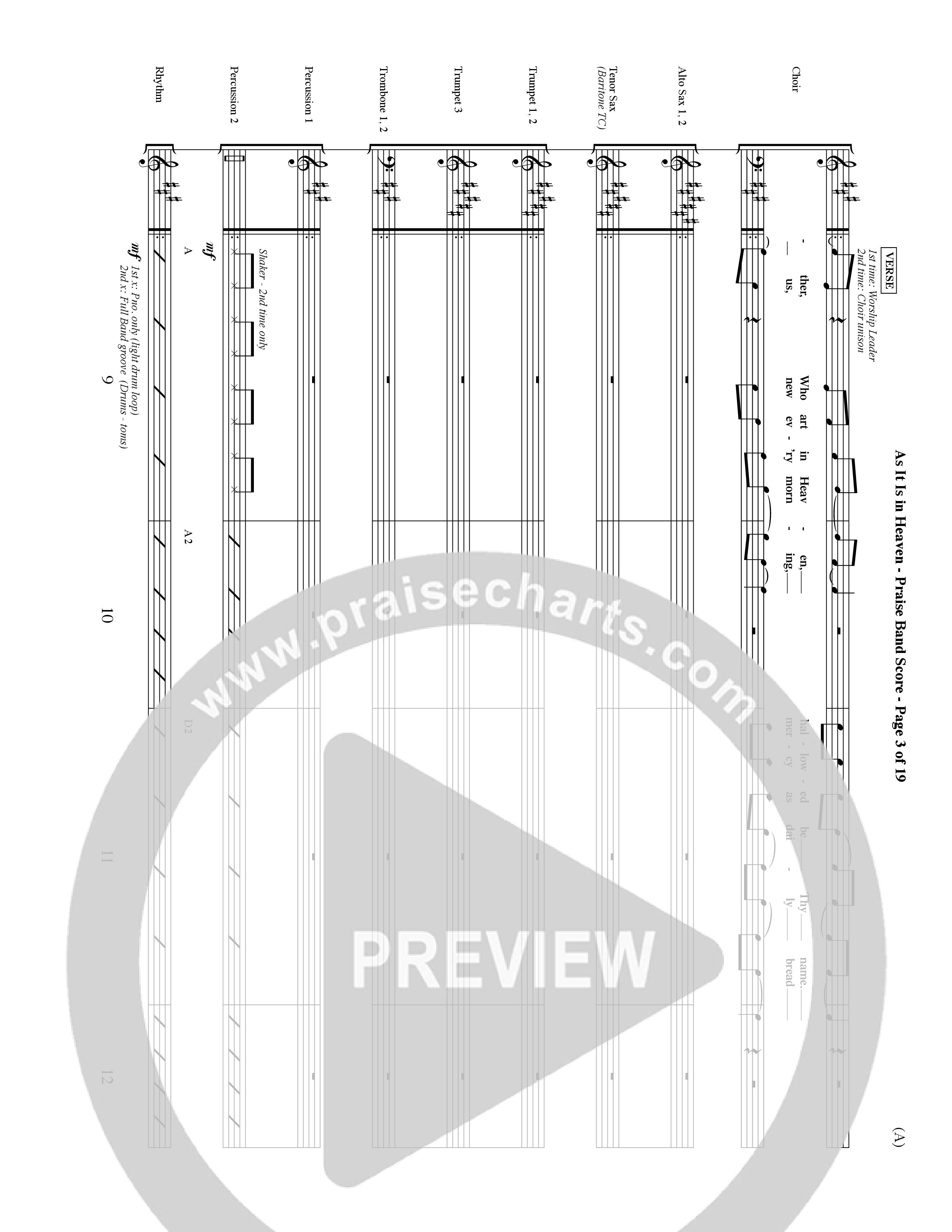 As It Is In Heaven (Choral Anthem SATB) Conductor's Score (Word Music Choral / Orch. David Shipps)
