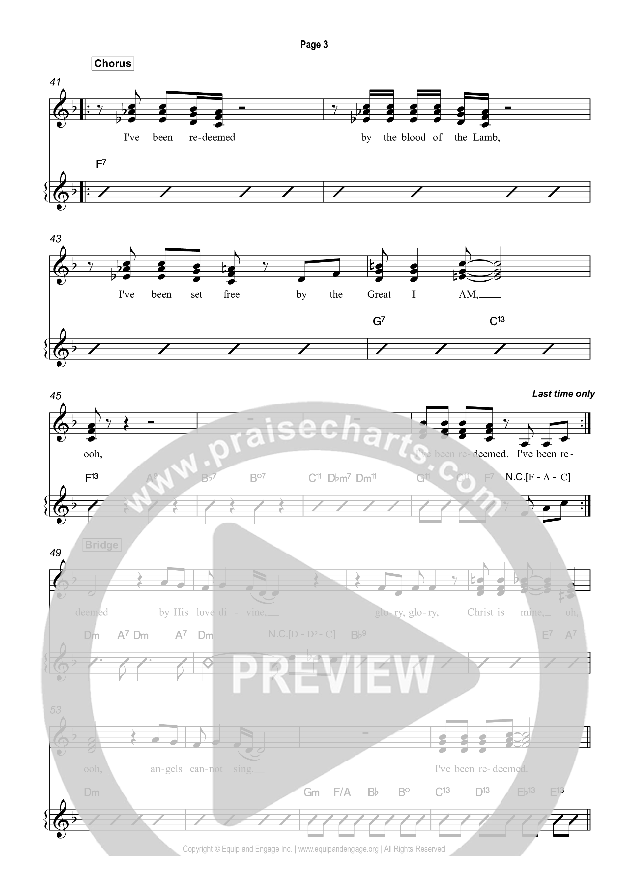 Redeemed (Say So) Rhythm/Vocal (Tyler Sullivan / David Jennings)