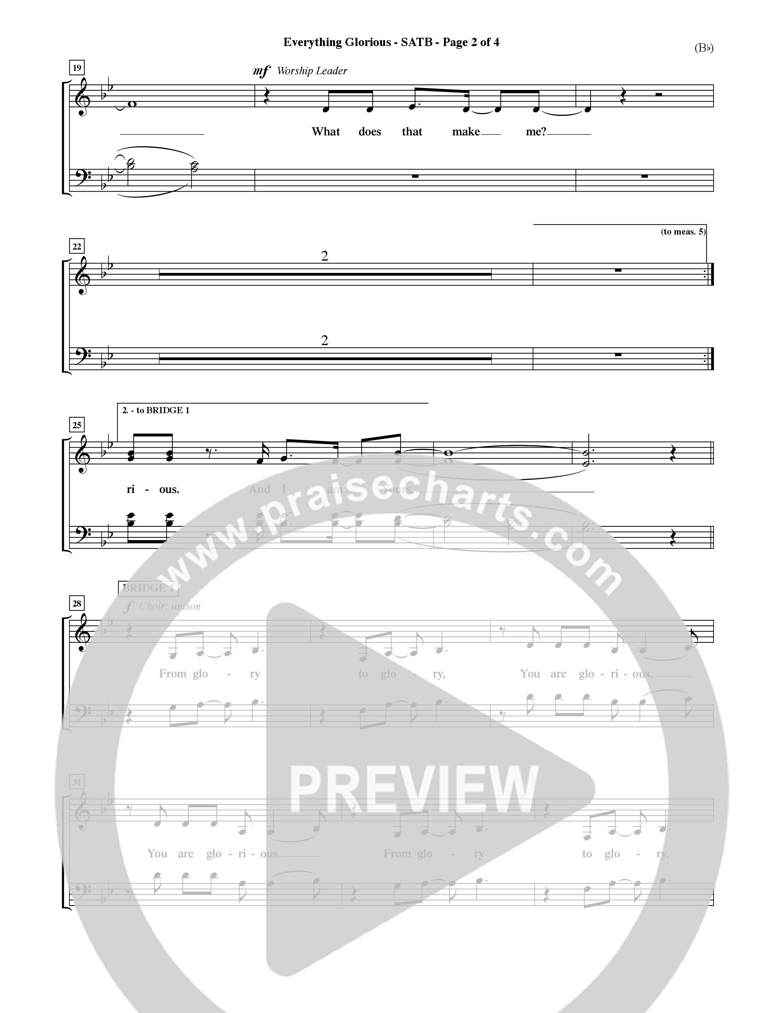 Everything Glorious (Choral Anthem SATB) Choir Sheet (SATB) (Word Music Choral / Orch. Terry Winch)