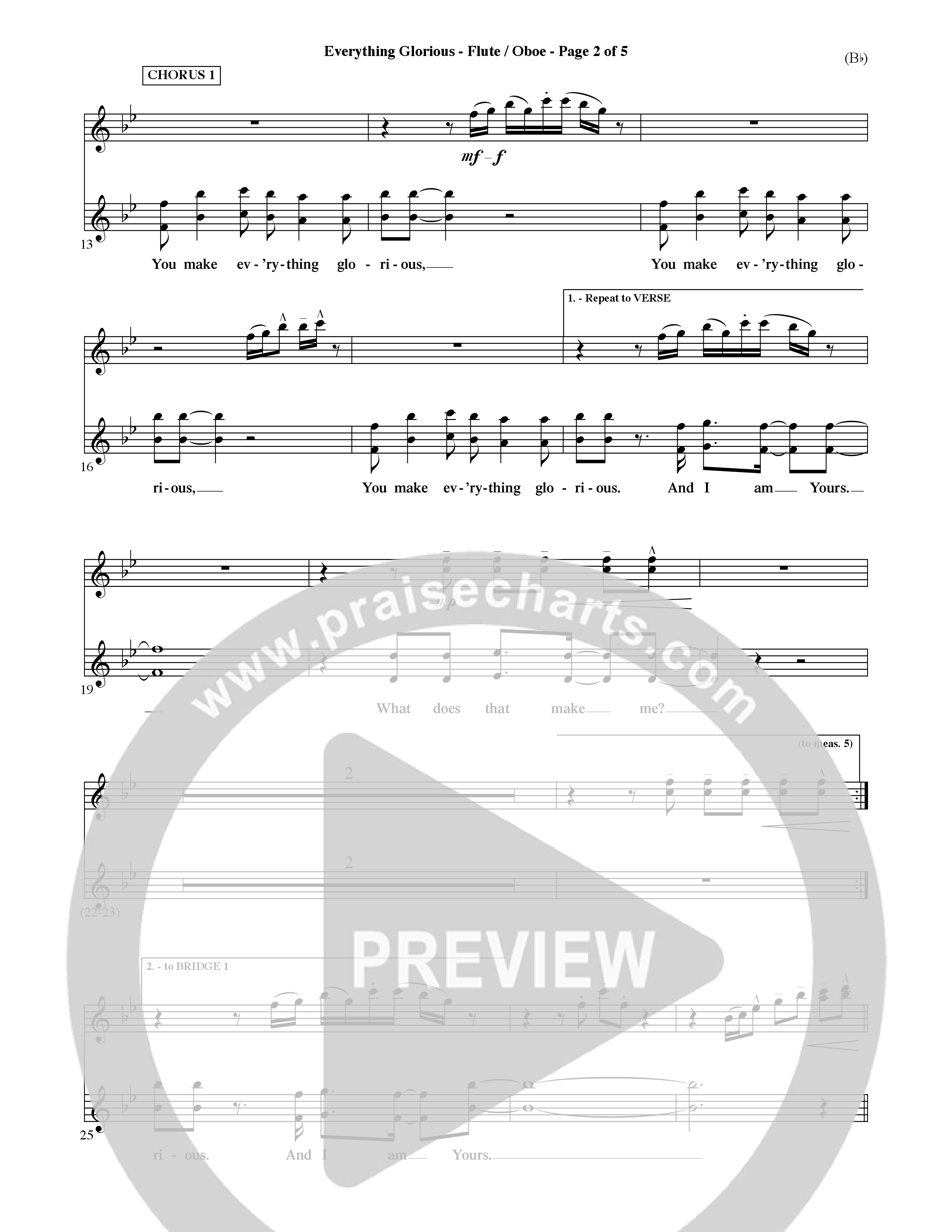 Everything Glorious (Choral Anthem SATB) Flute/Oboe (Word Music Choral / Orch. Terry Winch)