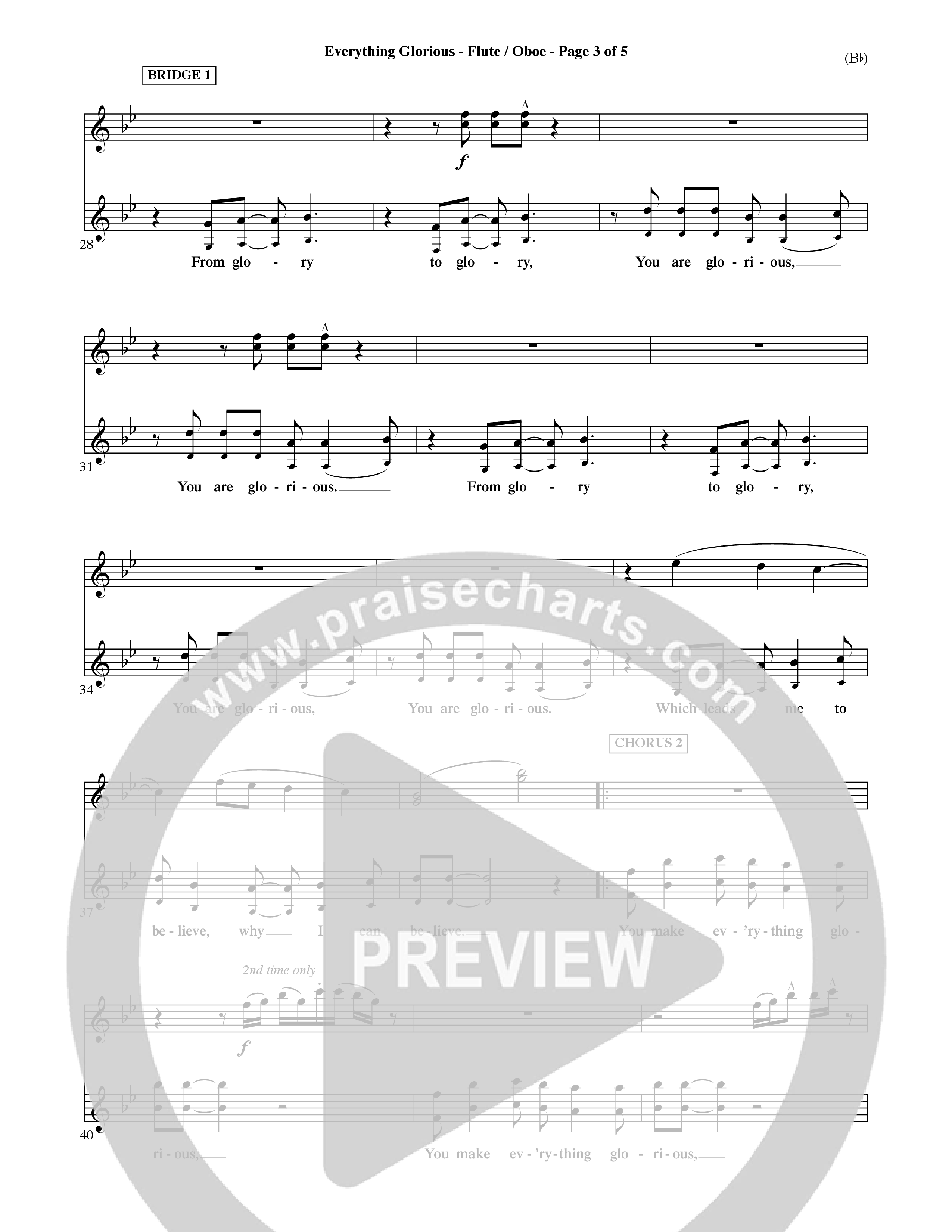 Everything Glorious (Choral Anthem SATB) Flute/Oboe (Word Music Choral / Orch. Terry Winch)