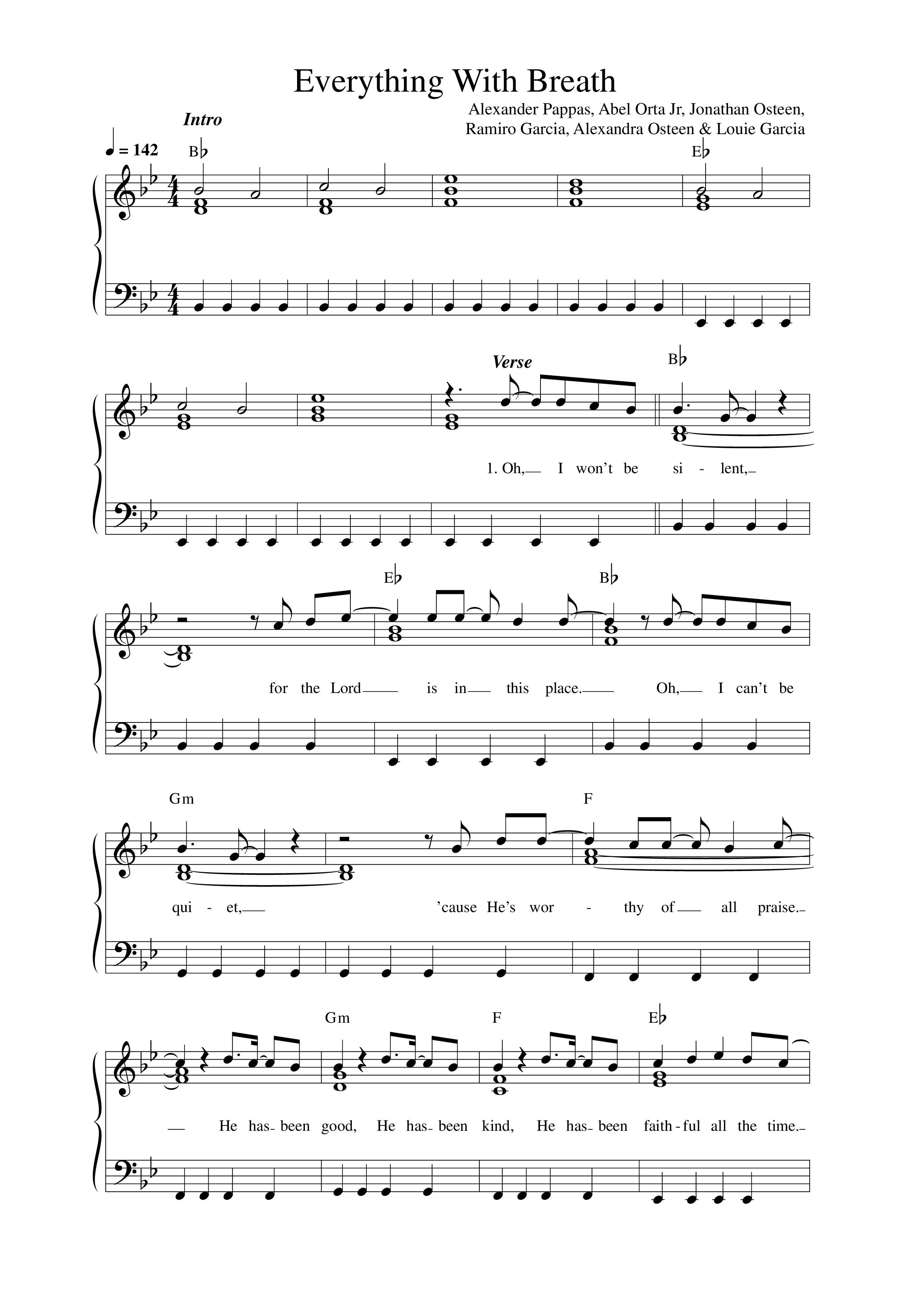 Everything With Breath Lead Sheet Melody (Alexander Pappas)