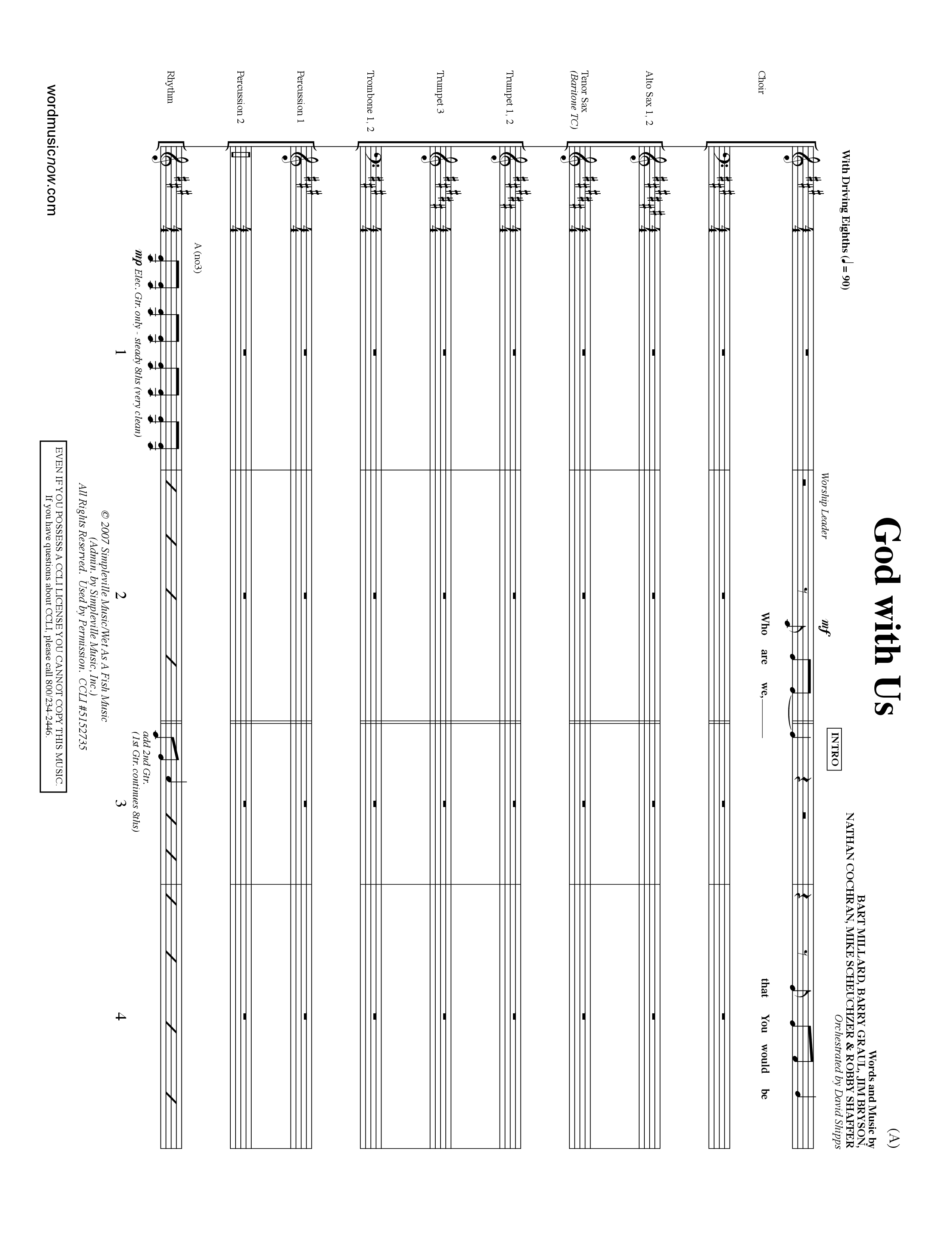 God With Us (Choral Anthem SATB) Conductor's Score (Word Music Choral / Orch. David Shipps)