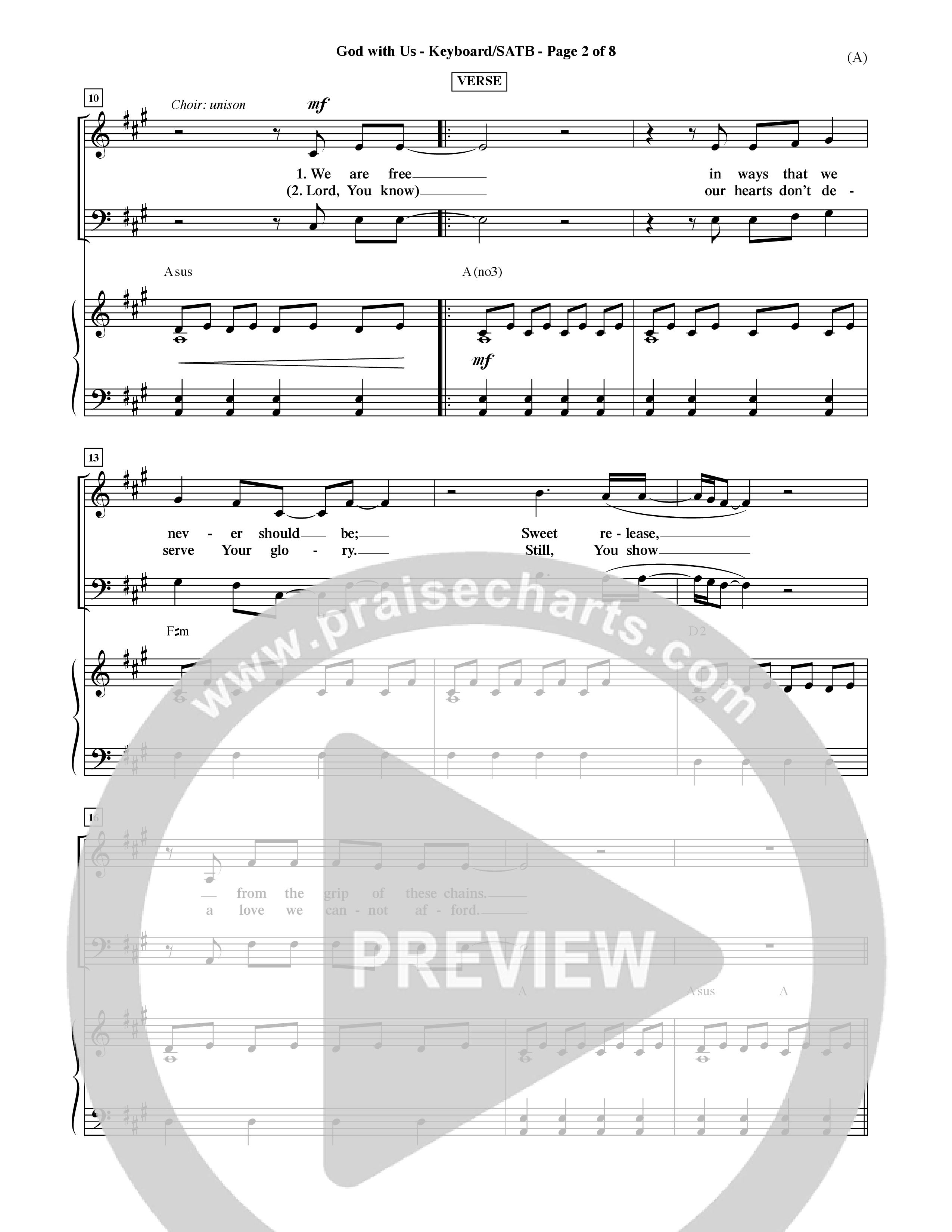 God With Us (Choral Anthem SATB) Keyboard/Vocal (SATB) (Word Music Choral / Orch. David Shipps)