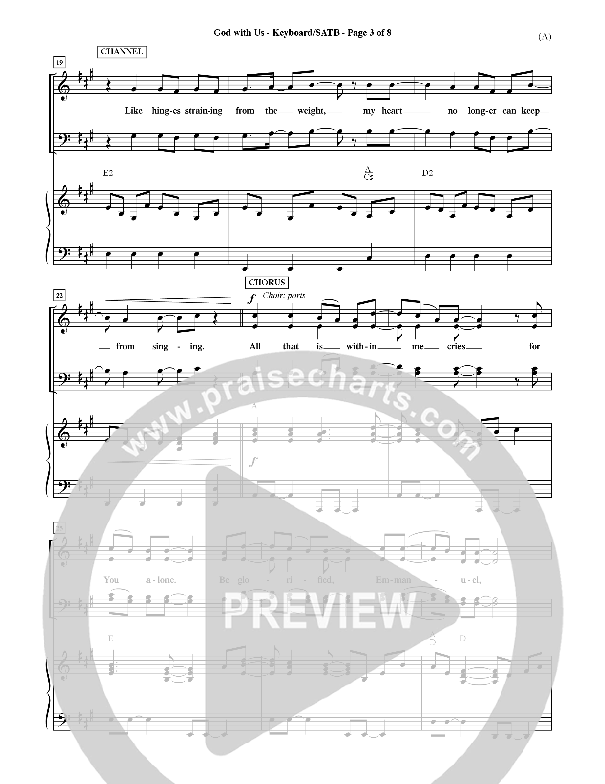 God With Us (Choral Anthem SATB) Keyboard/Vocal (SATB) (Word Music Choral / Orch. David Shipps)