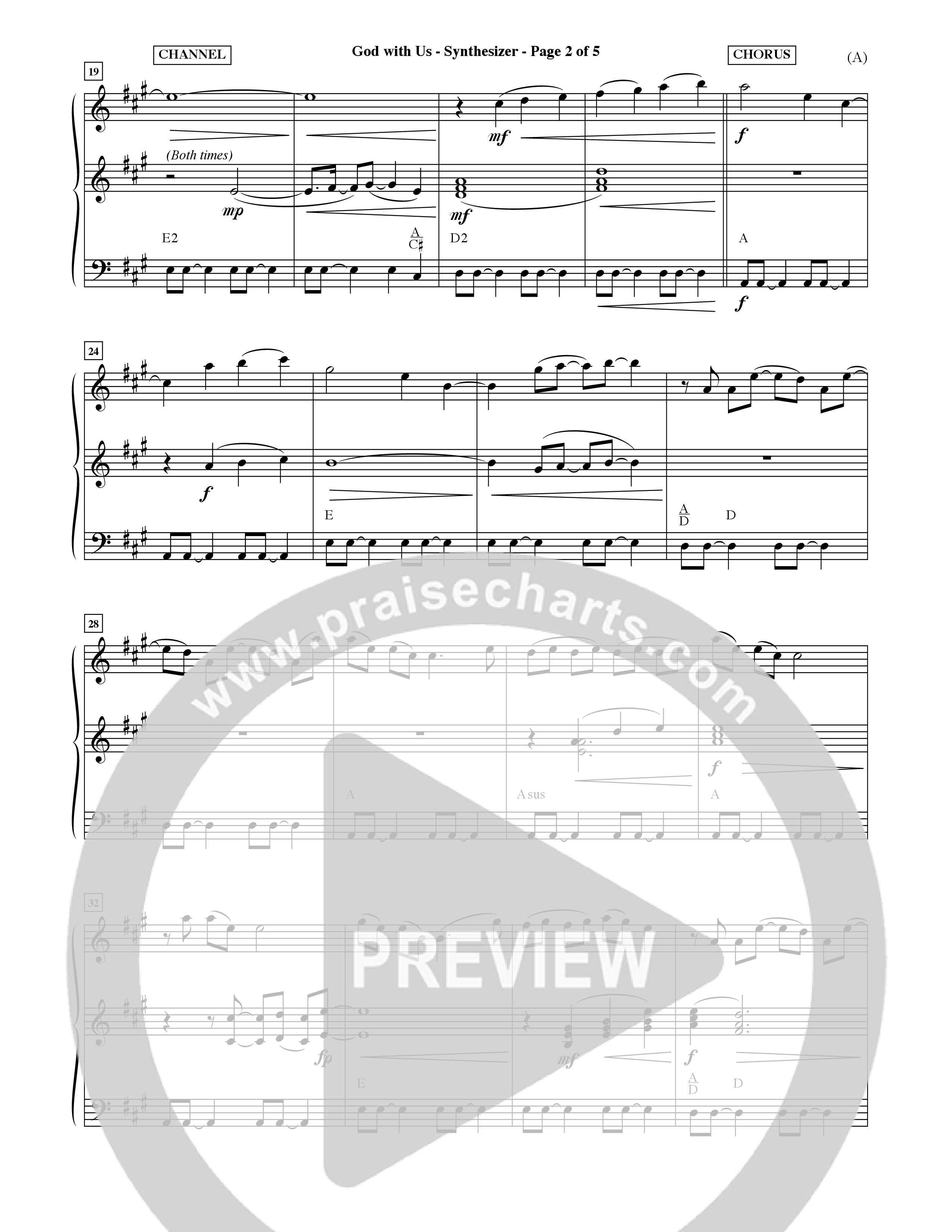 God With Us (Choral Anthem SATB) Synth (Word Music Choral / Orch. David Shipps)