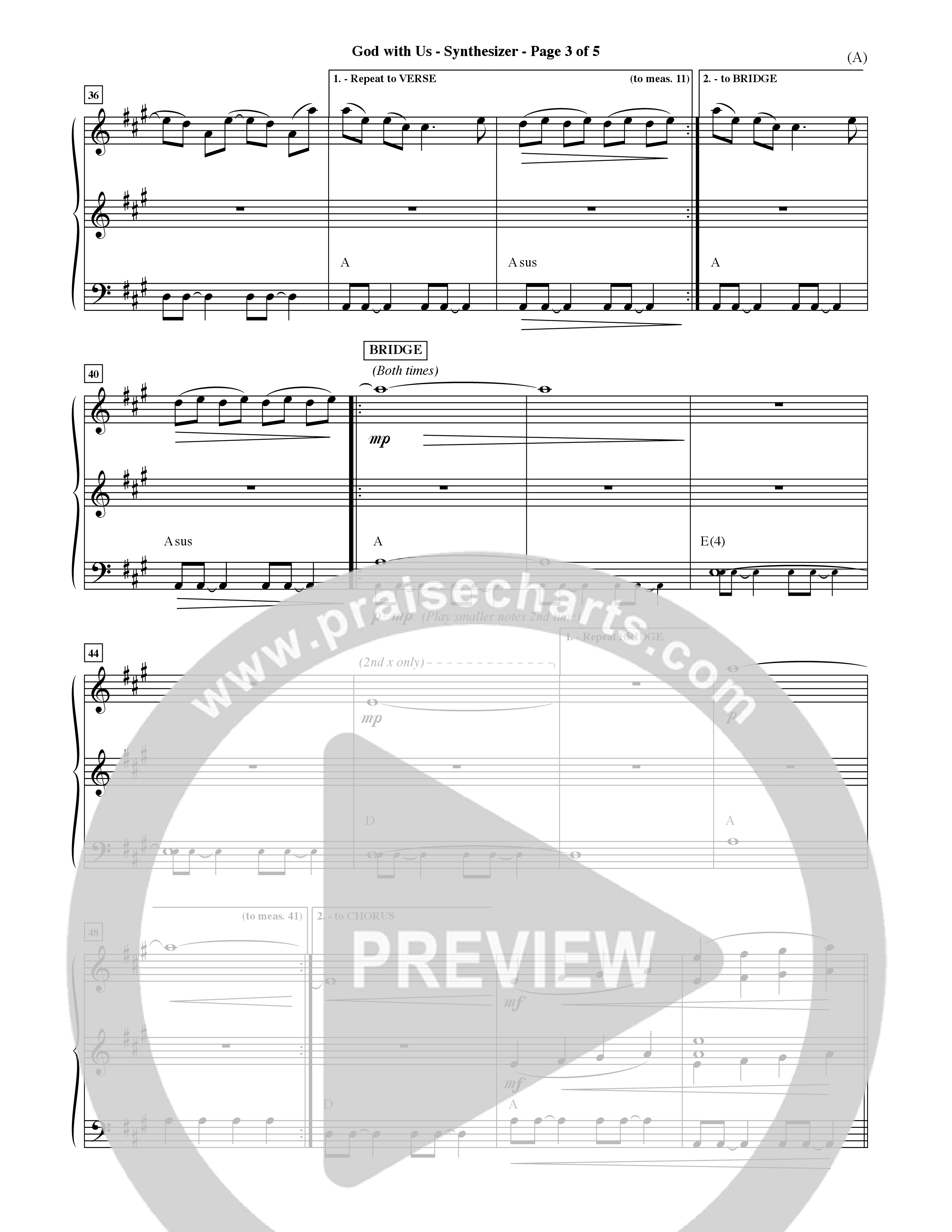 God With Us (Choral Anthem SATB) Synth (Word Music Choral / Orch. David Shipps)