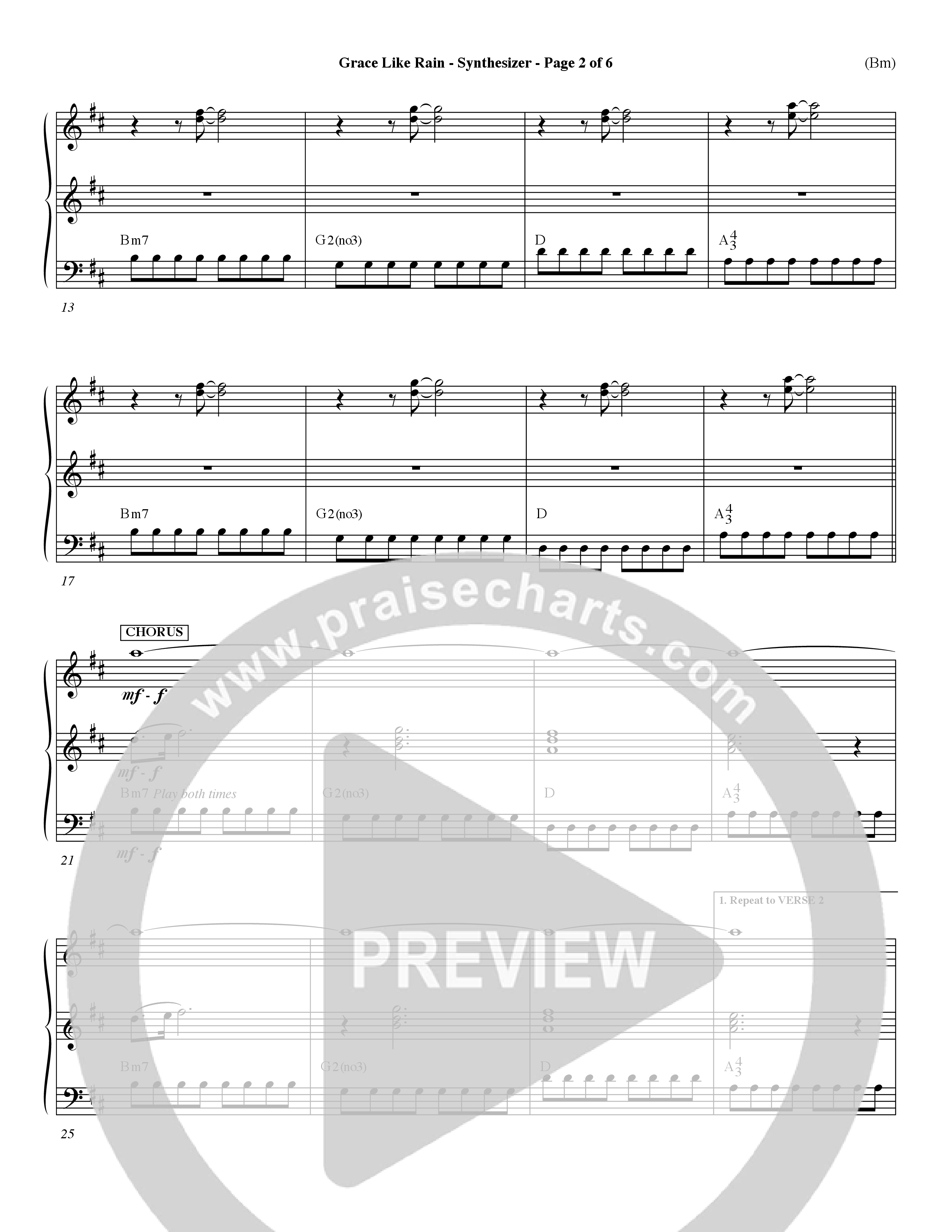 Grace Like Rain (Choral Anthem SATB) Synth (Word Music Choral / Orch. Dave Williamson)