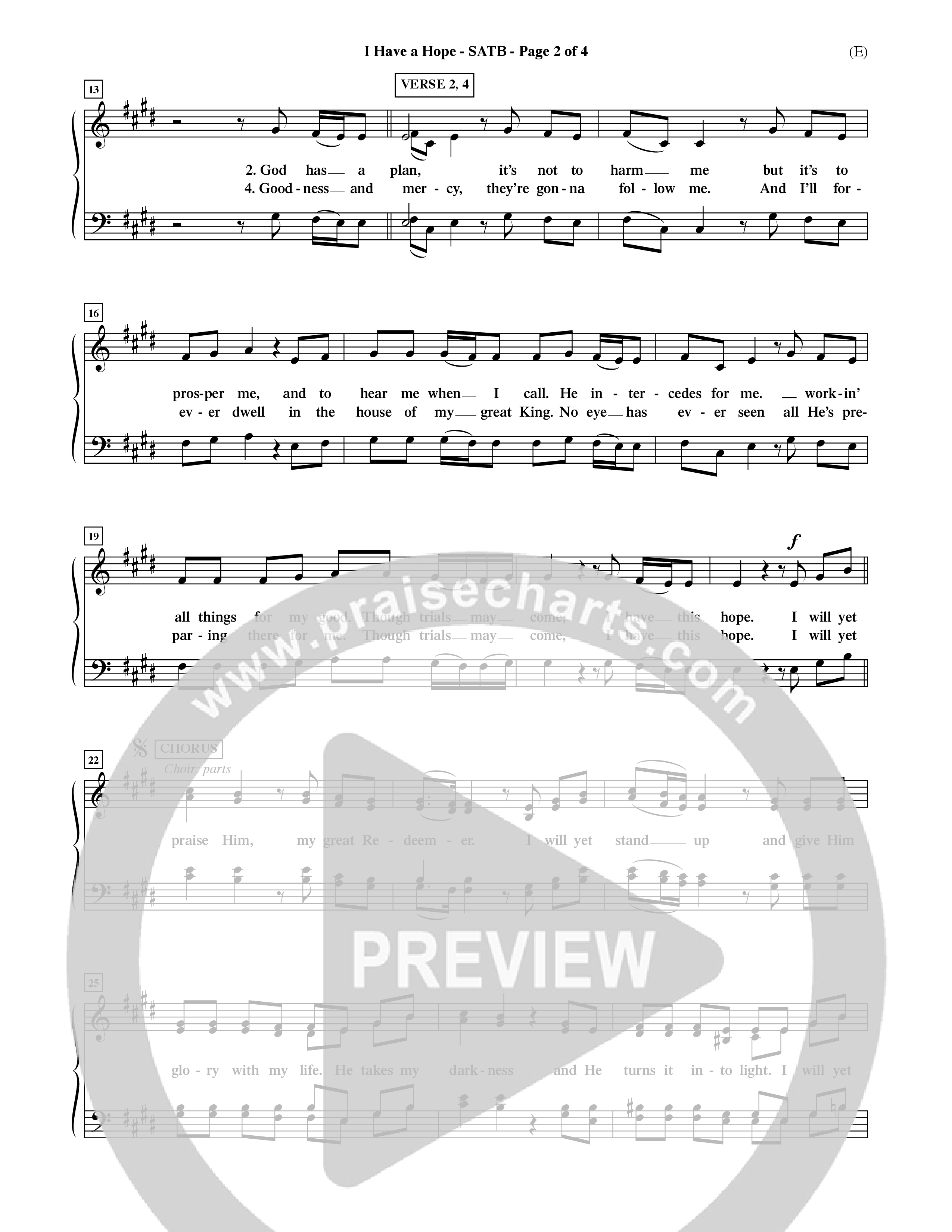 I Have A Hope (Choral Anthem SATB) Choir Sheet (SATB) (Word Music Choral / Orch. David McKay)