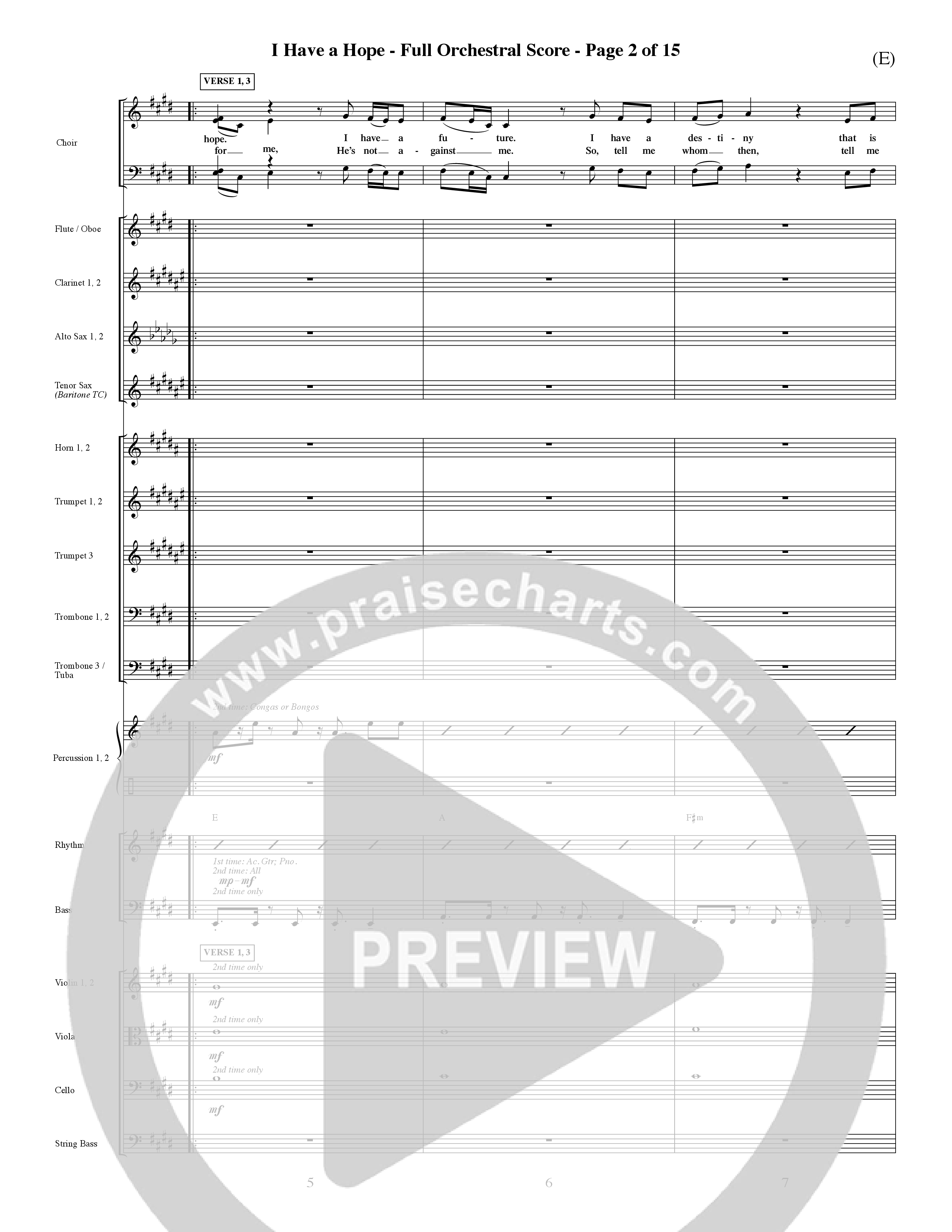 I Have A Hope (Choral Anthem SATB) Orchestration (Word Music Choral / Orch. David McKay)